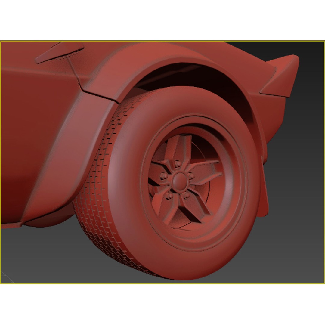 Lancia Stratos HF Rally 3D Model – High Poly Game Asset, FBX, OBJ - View 16