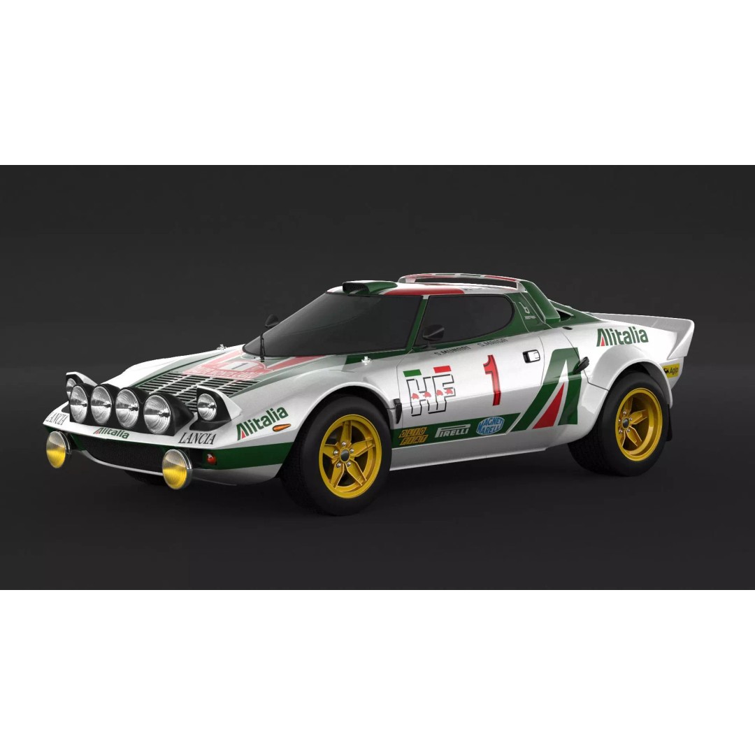 Lancia Stratos HF Rally 3D Model – High Poly Game Asset, FBX, OBJ - View 2