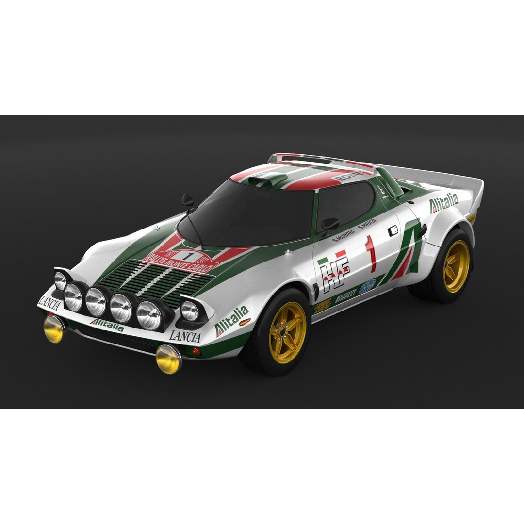 Lancia Stratos HF Rally 3D Model – High Poly Game Asset, FBX, OBJ - View 7