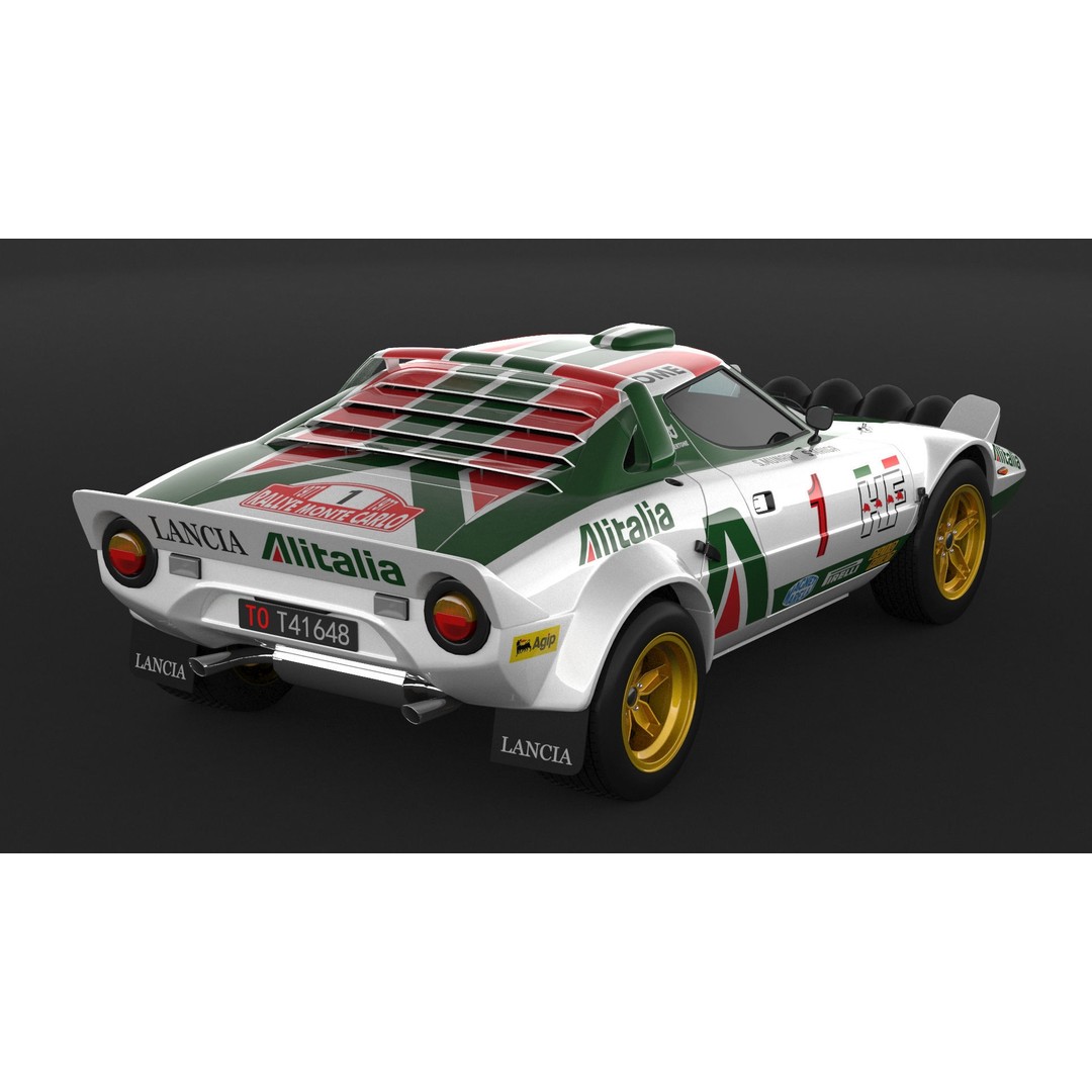 Lancia Stratos HF Rally 3D Model – High Poly Game Asset, FBX, OBJ - View 8