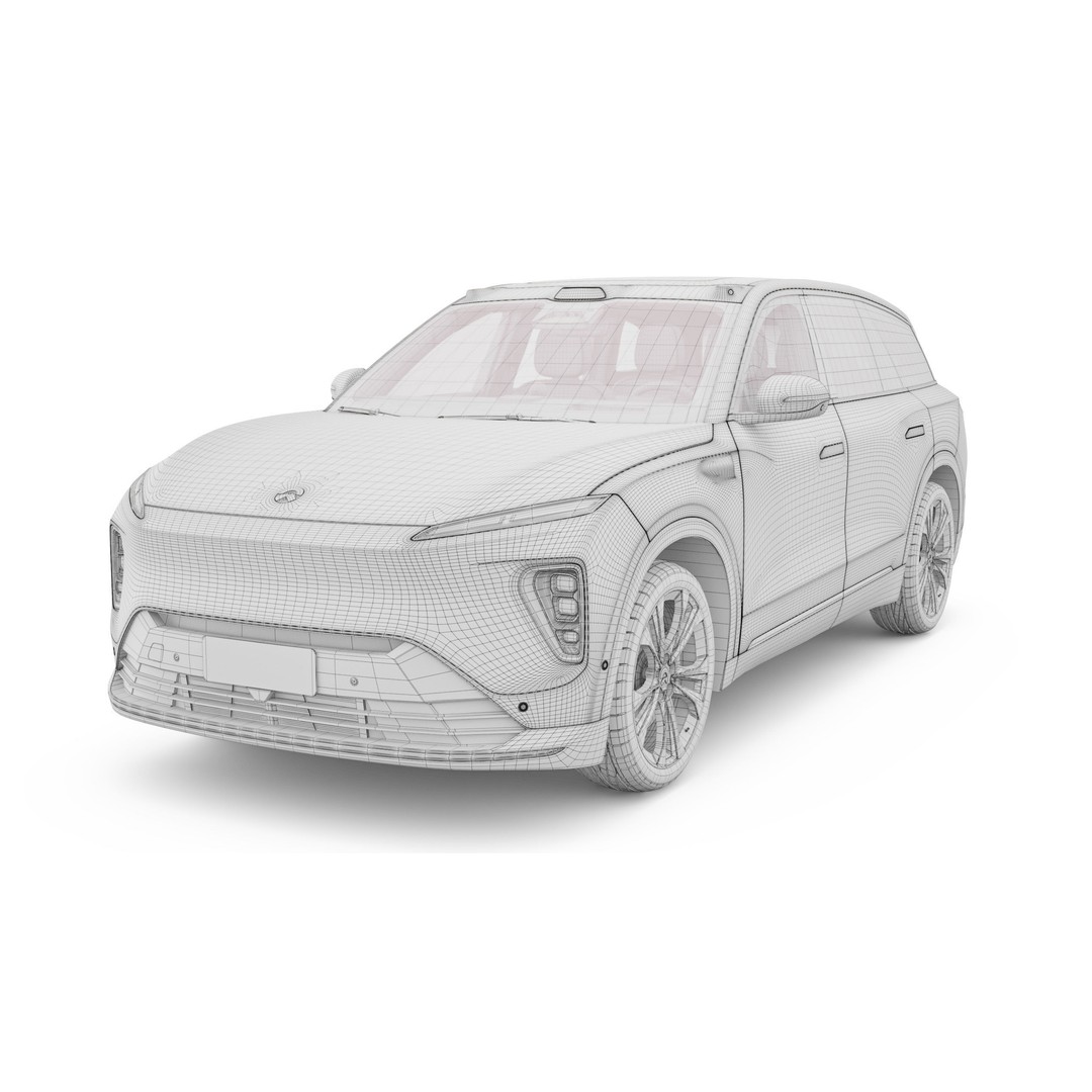 2024 NIO EL8 ES8 3D Model – High Poly SUV with Interior, FBX, Blender - View 17