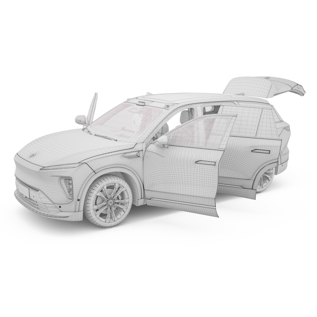 2024 NIO EL8 ES8 3D Model – High Poly SUV with Interior, FBX, Blender - View 22
