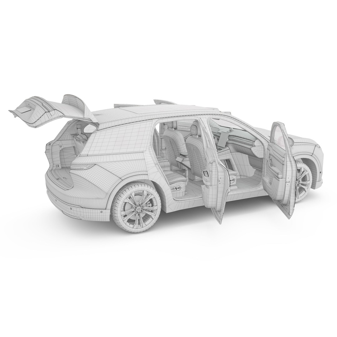 2024 NIO EL8 ES8 3D Model – High Poly SUV with Interior, FBX, Blender - View 23