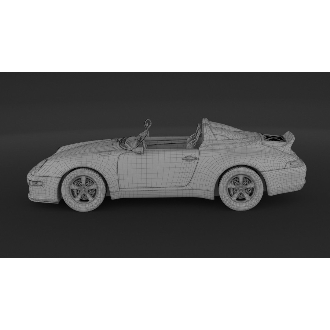 Porsche 993 Gunther Werks Speedster 3D Model – High Poly Game-Ready Asset, FBX/OBJ - View 12