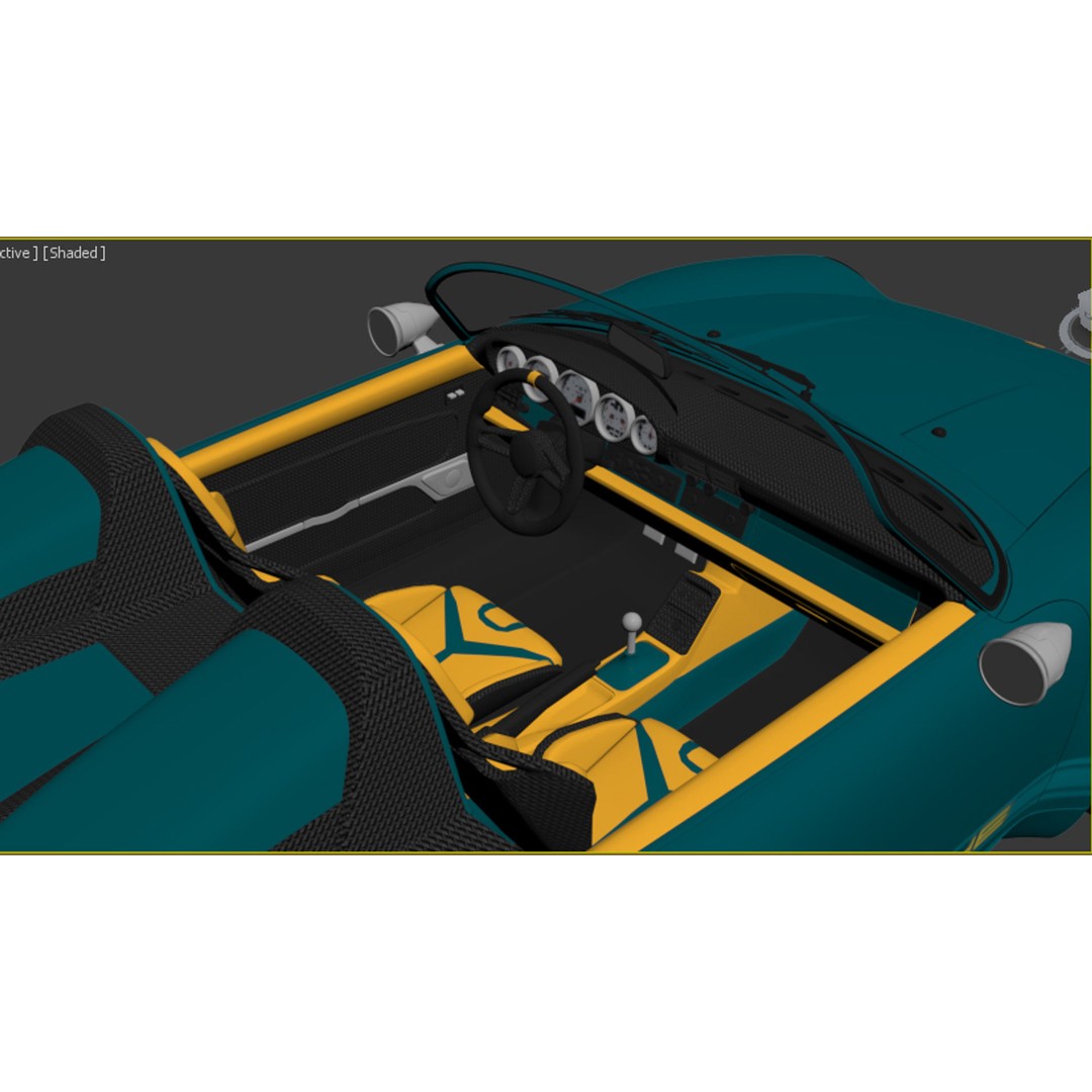 Porsche 993 Gunther Werks Speedster 3D Model – High Poly Game-Ready Asset, FBX/OBJ - View 13