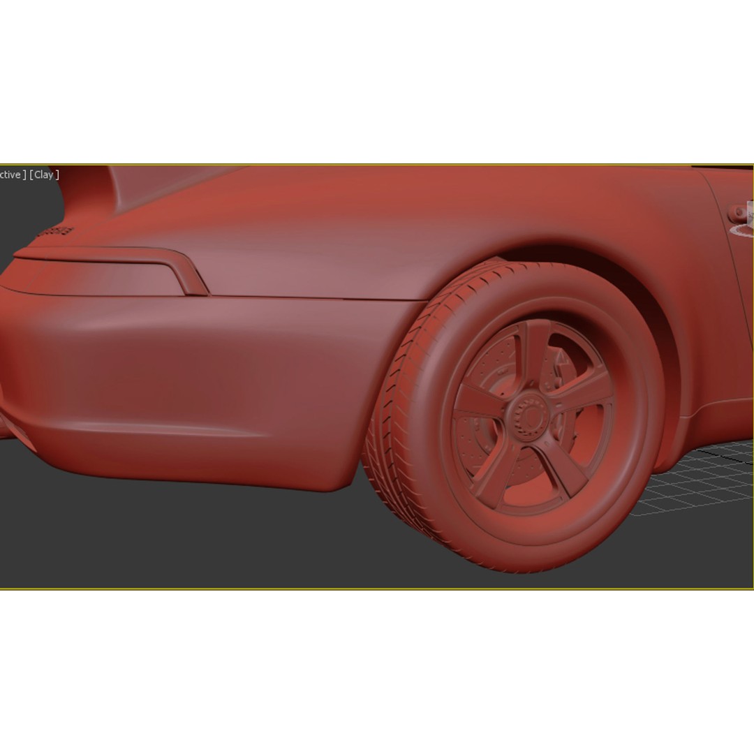 Porsche 993 Gunther Werks Speedster 3D Model – High Poly Game-Ready Asset, FBX/OBJ - View 14