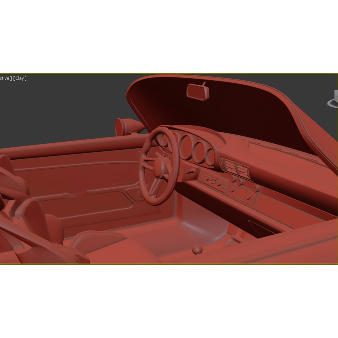 Porsche 993 Gunther Werks Speedster 3D Model – High Poly Game-Ready Asset, FBX/OBJ - View 16