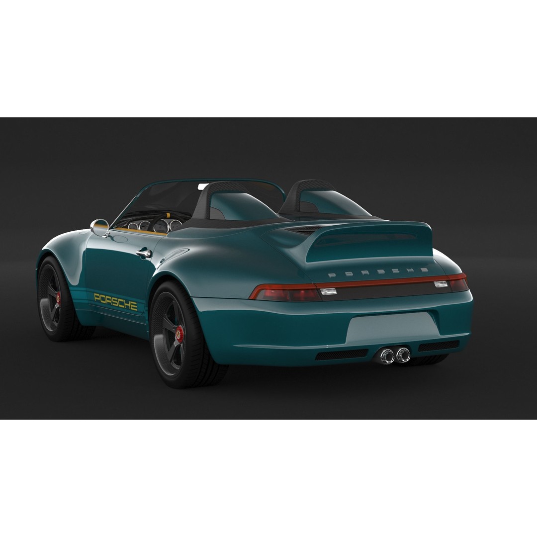Porsche 993 Gunther Werks Speedster 3D Model – High Poly Game-Ready Asset, FBX/OBJ - View 5