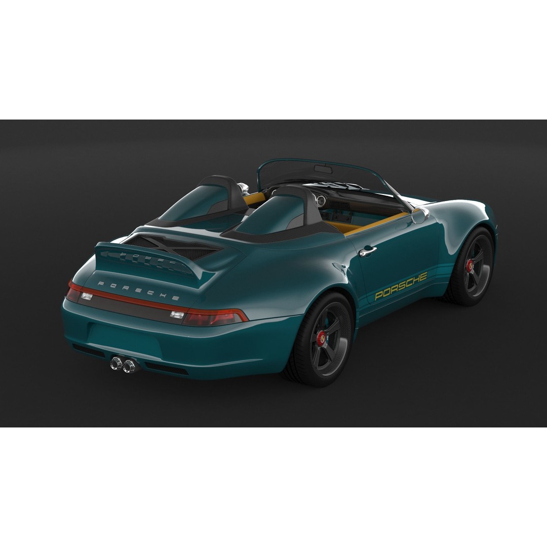 Porsche 993 Gunther Werks Speedster 3D Model – High Poly Game-Ready Asset, FBX/OBJ - View 8