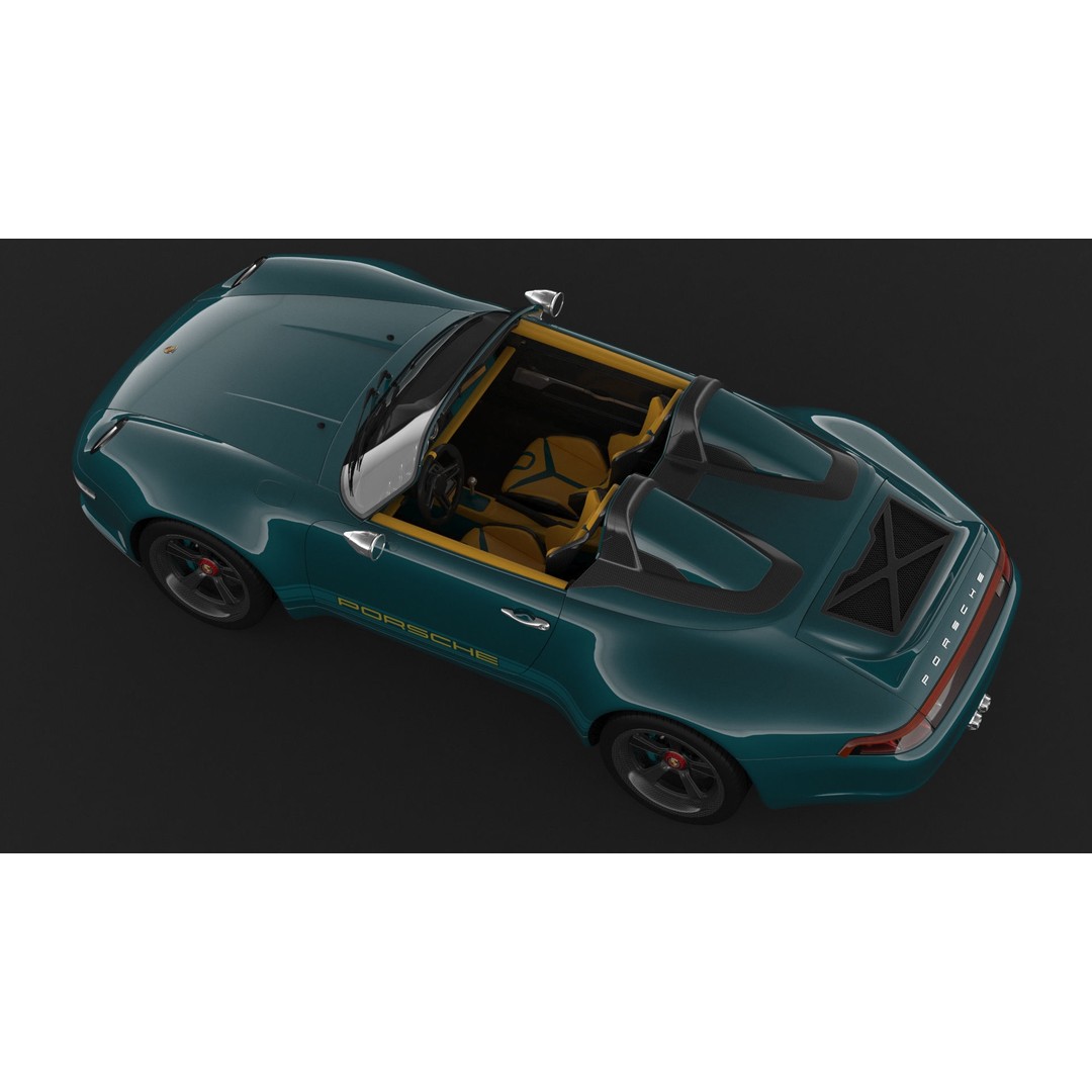 Porsche 993 Gunther Werks Speedster 3D Model – High Poly Game-Ready Asset, FBX/OBJ - View 9