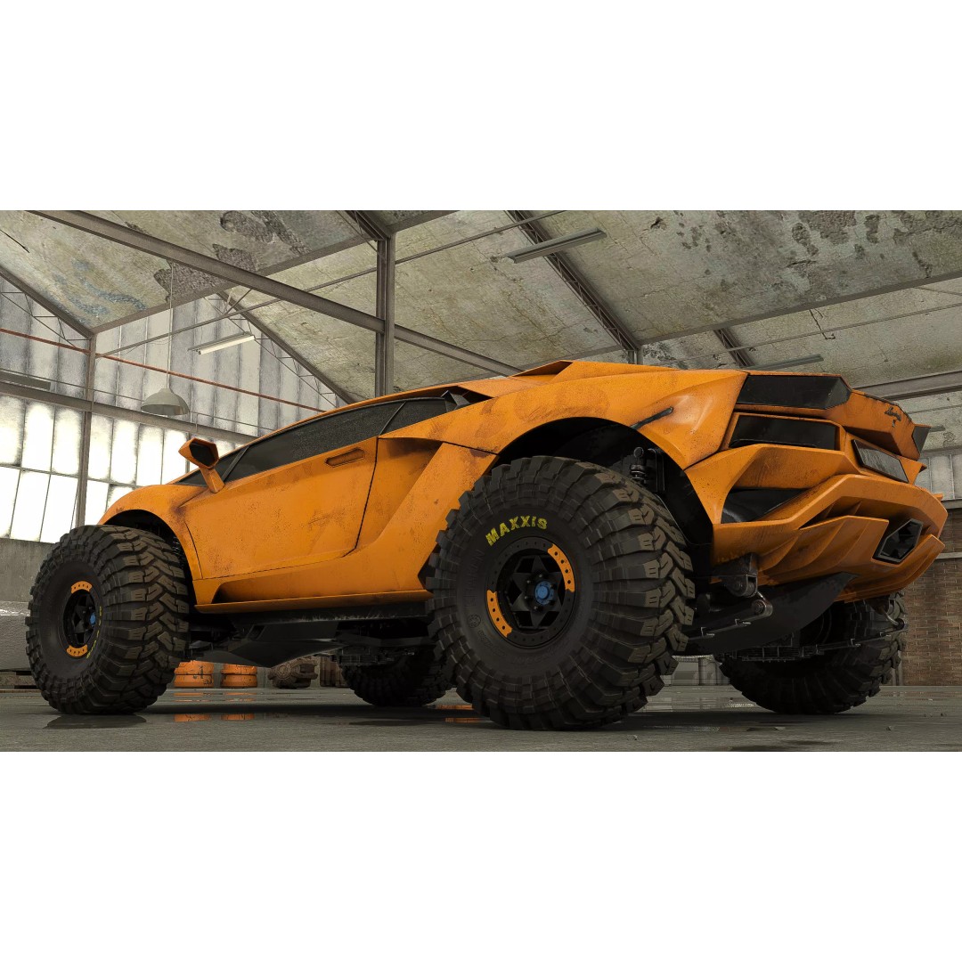 Monster Car 3D Model – Low Poly Concept Vehicle, PBR Textures - View 5
