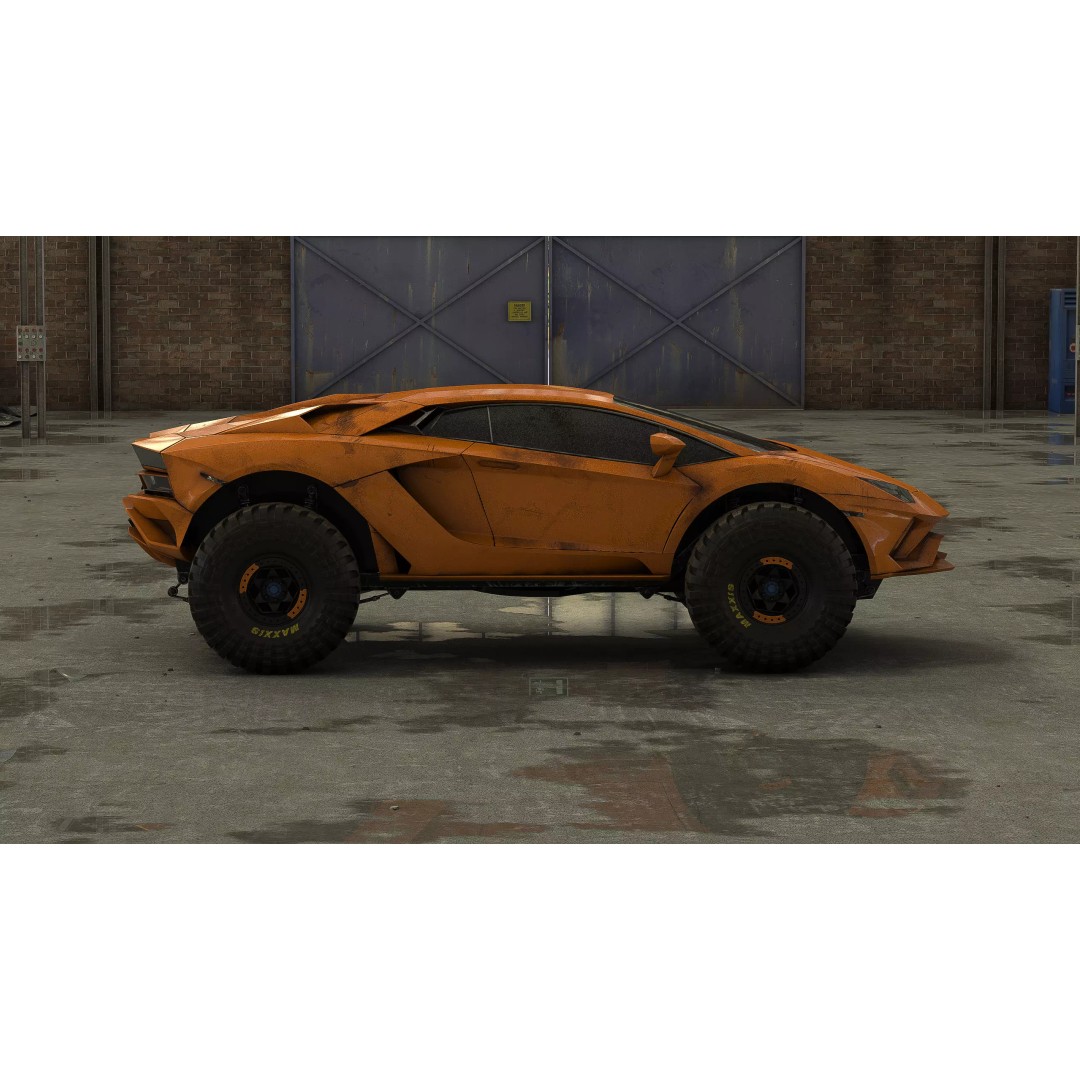 Monster Car 3D Model – Low Poly Concept Vehicle, PBR Textures - View 7