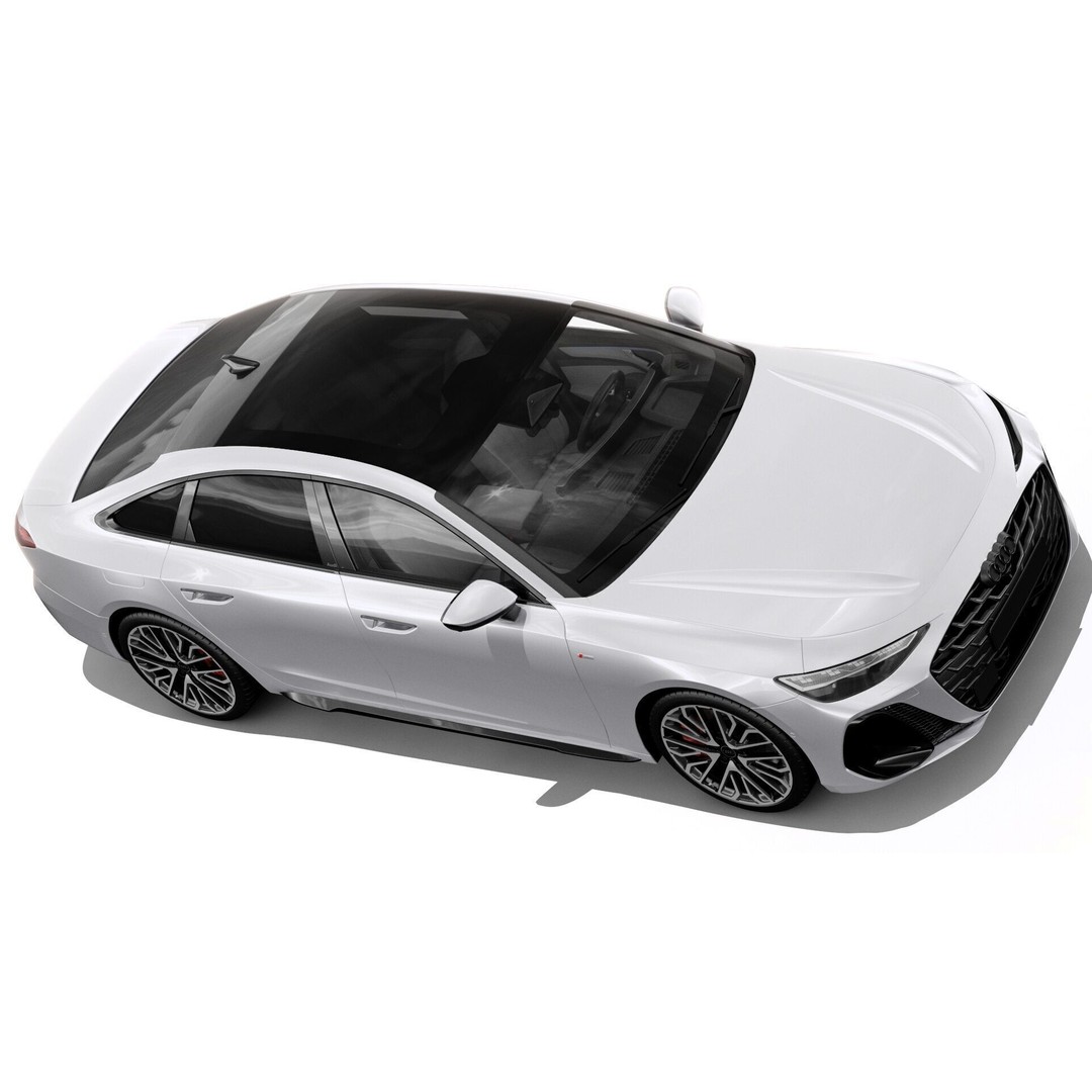 Audi A6 Sedan 2026 3D Model – High Poly Game-Ready Asset, FBX, OBJ - View 10