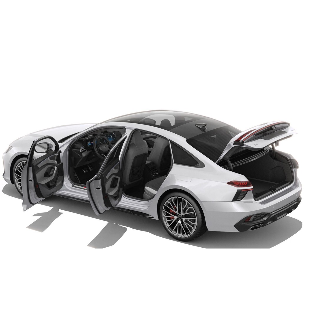 Audi A6 Sedan 2026 3D Model – High Poly Game-Ready Asset, FBX, OBJ - View 14