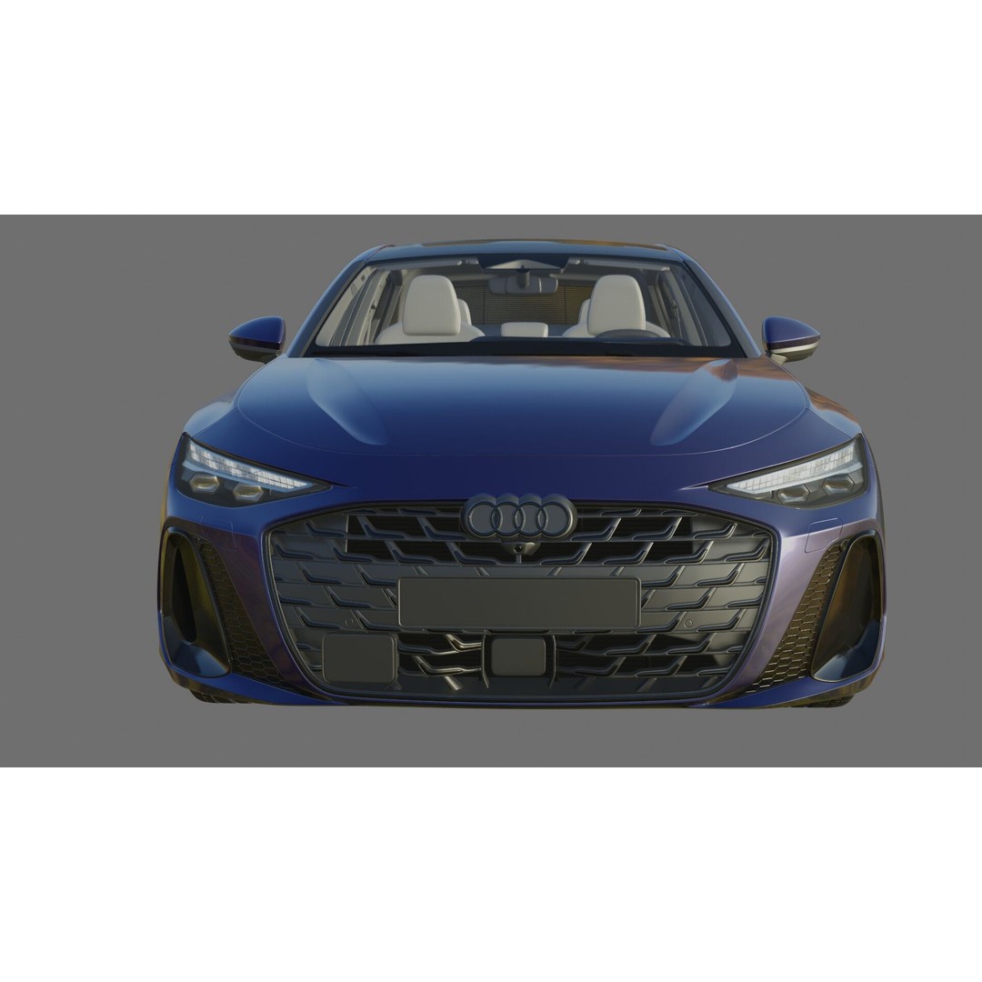 Audi A6 Sedan 2026 3D Model – High Poly Game-Ready Asset, FBX, OBJ - View 26