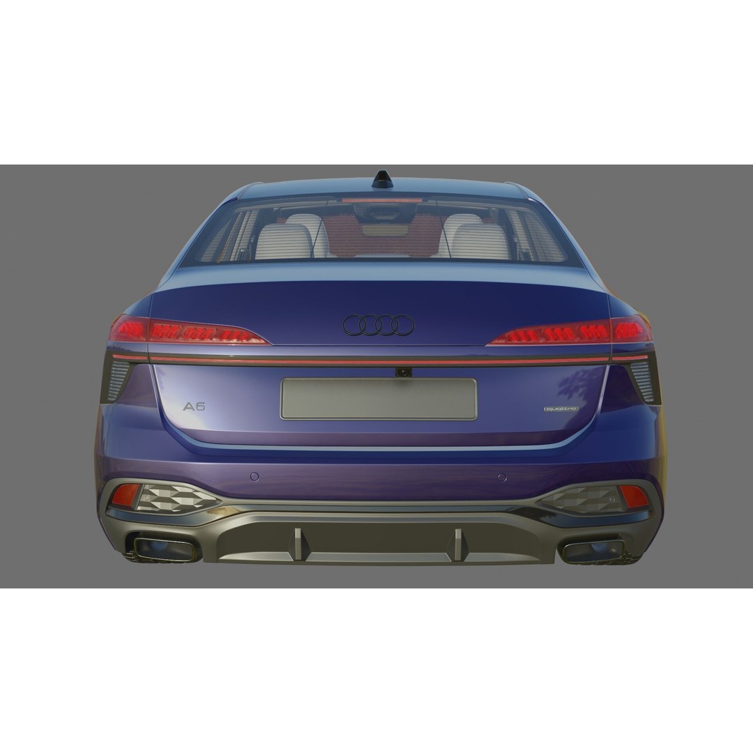 Audi A6 Sedan 2026 3D Model – High Poly Game-Ready Asset, FBX, OBJ - View 27