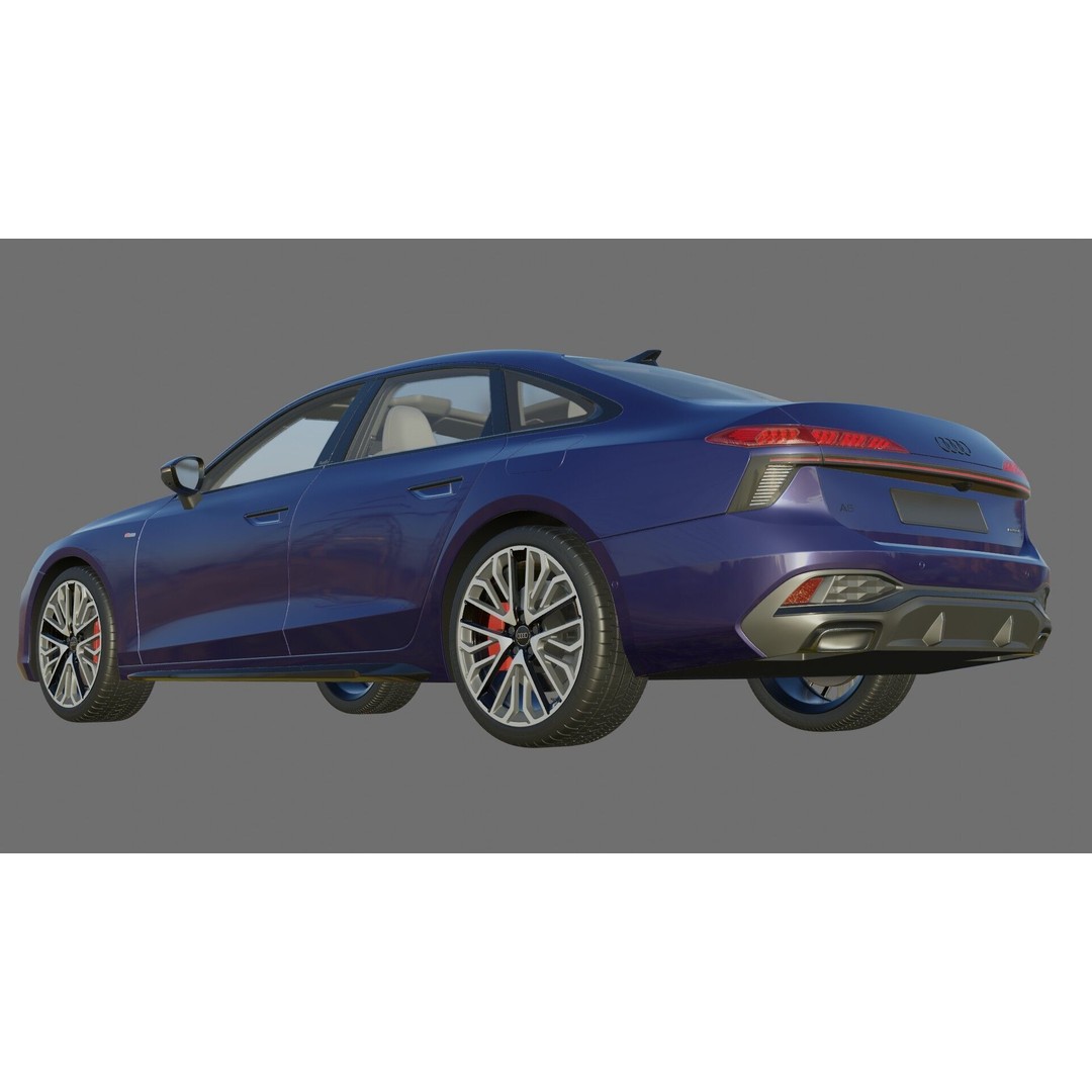 Audi A6 Sedan 2026 3D Model – High Poly Game-Ready Asset, FBX, OBJ - View 29