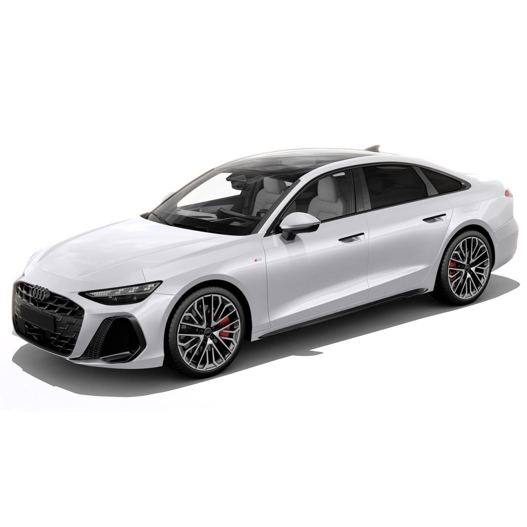 Audi A6 Sedan 2026 3D Model – High Poly Game-Ready Asset, FBX, OBJ - View 3