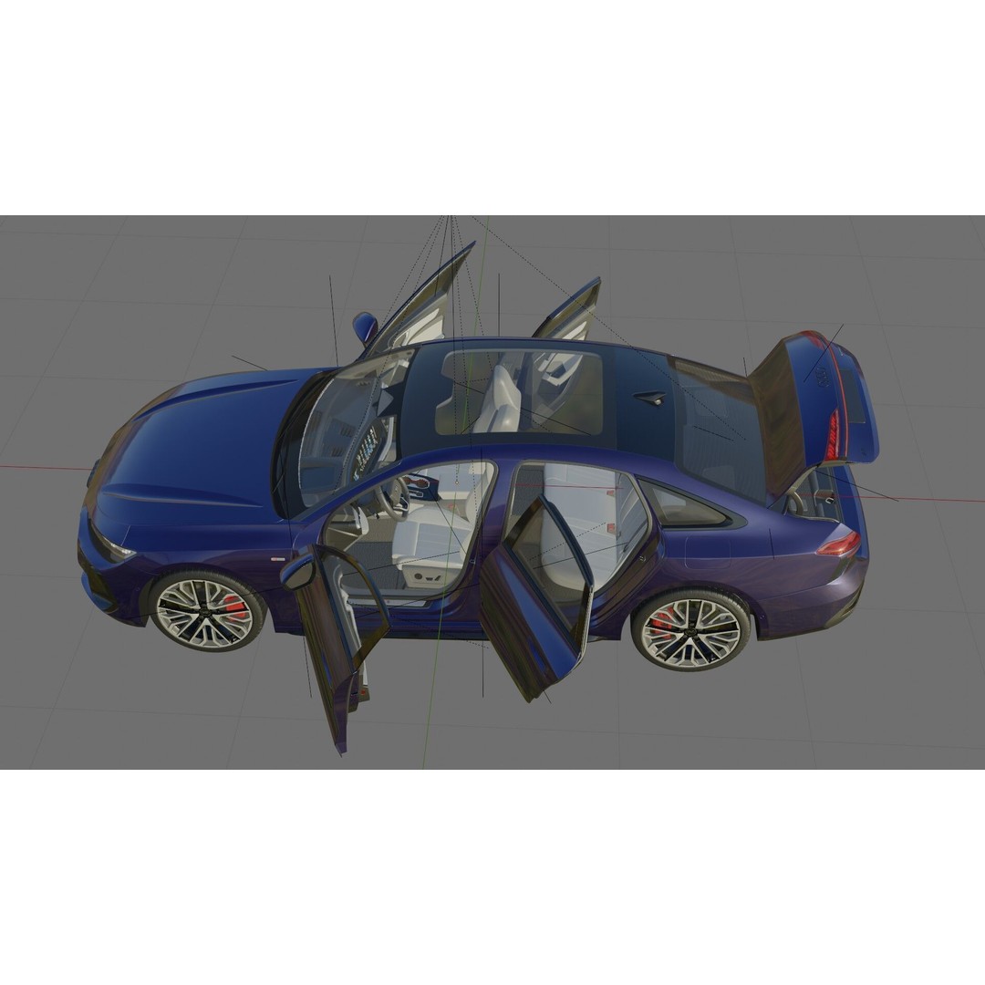 Audi A6 Sedan 2026 3D Model – High Poly Game-Ready Asset, FBX, OBJ - View 33