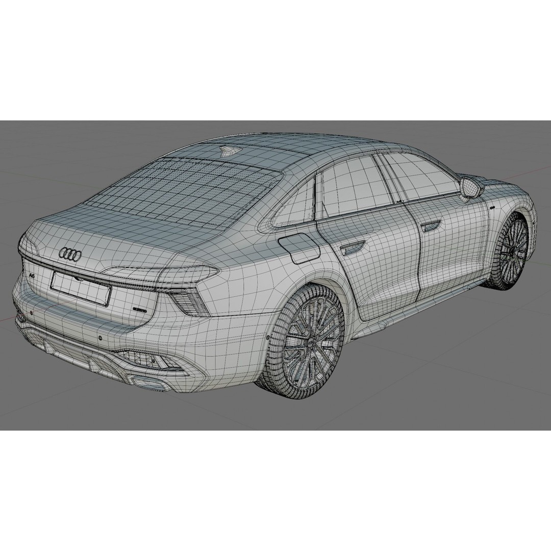 Audi A6 Sedan 2026 3D Model – High Poly Game-Ready Asset, FBX, OBJ - View 36