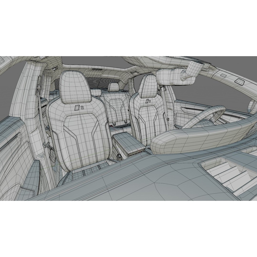 Audi A6 Sedan 2026 3D Model – High Poly Game-Ready Asset, FBX, OBJ - View 40