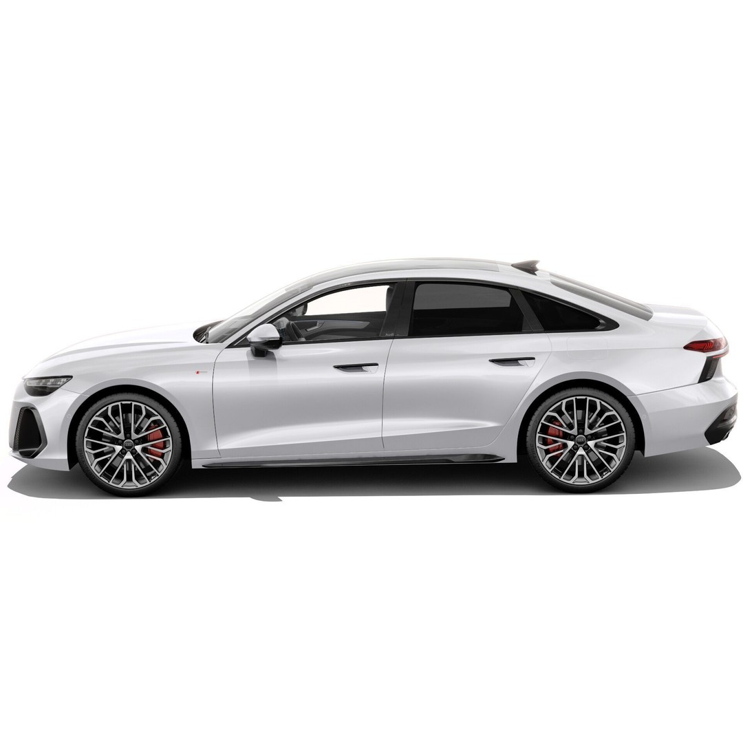 Audi A6 Sedan 2026 3D Model – High Poly Game-Ready Asset, FBX, OBJ - View 5