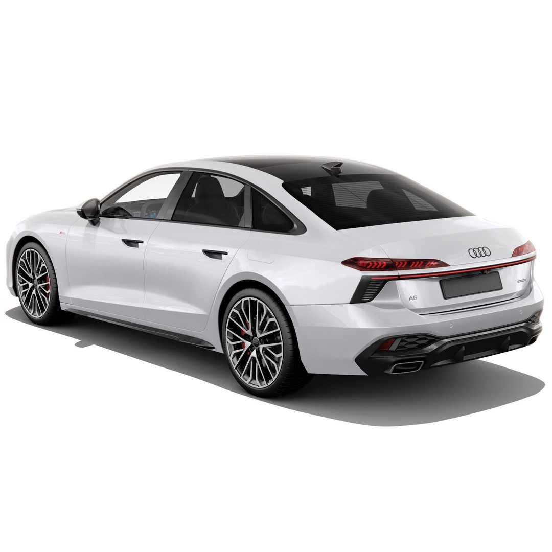 Audi A6 Sedan 2026 3D Model – High Poly Game-Ready Asset, FBX, OBJ - View 6