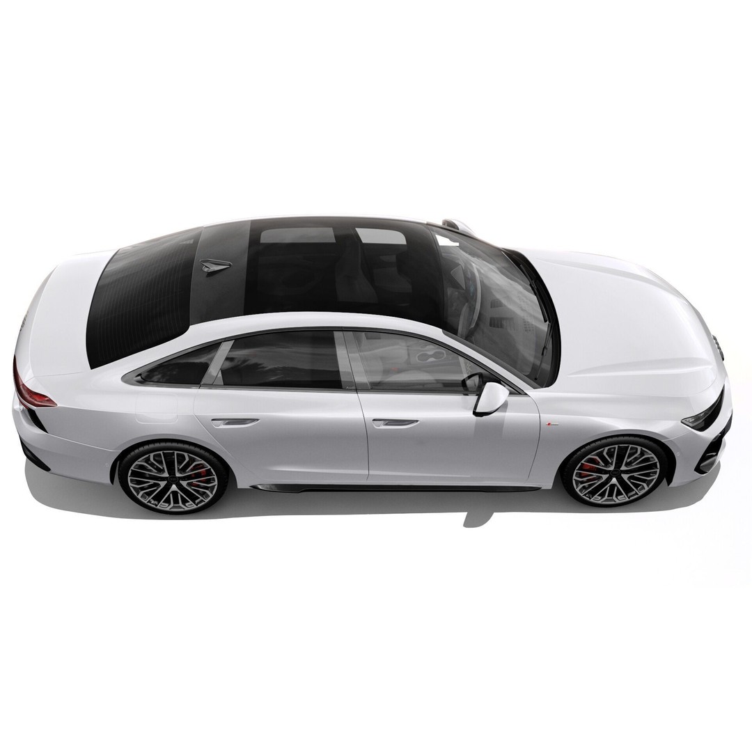 Audi A6 Sedan 2026 3D Model – High Poly Game-Ready Asset, FBX, OBJ - View 9