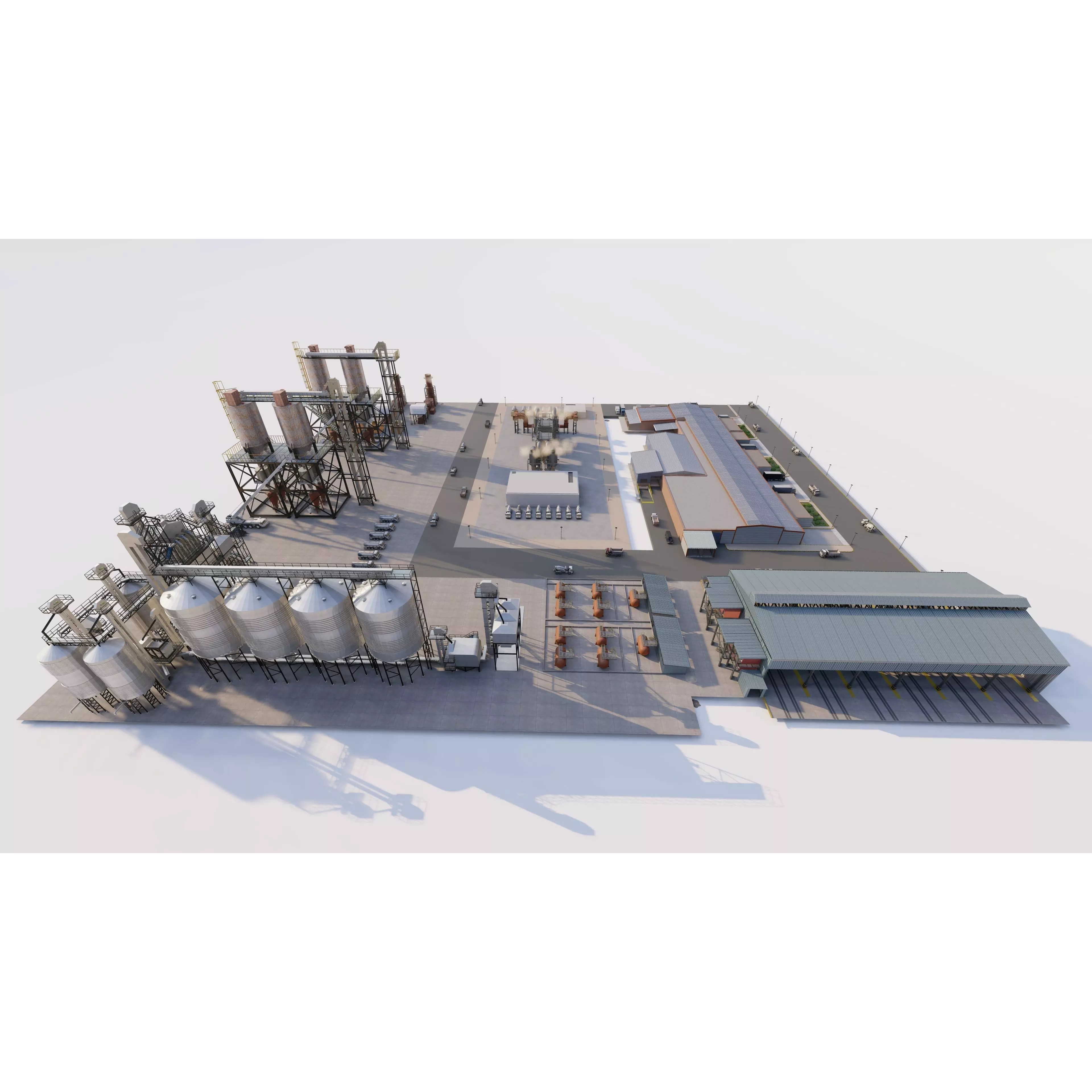 Industrial Factory - Low-Poly Game-Ready 3D Model - View 10