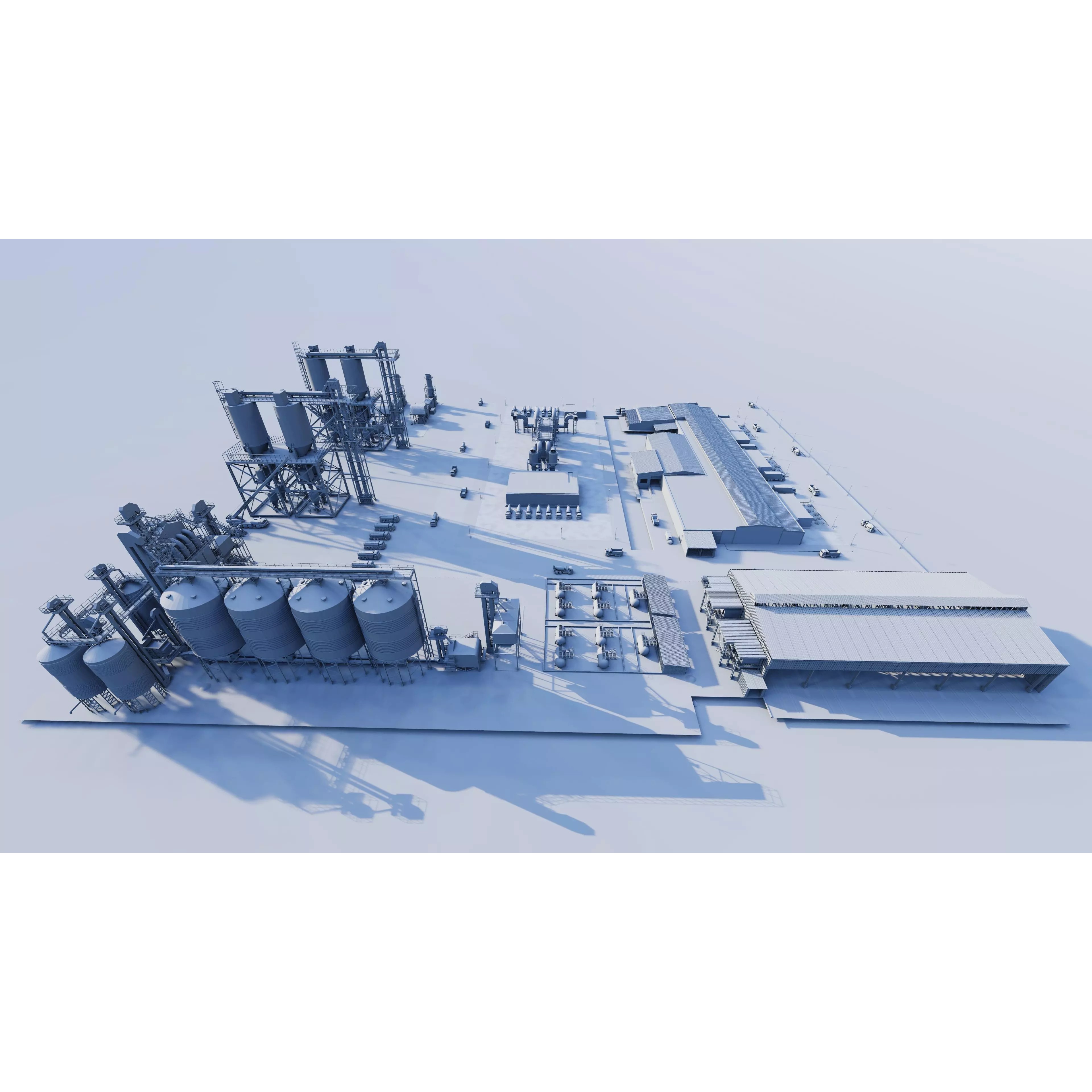 Industrial Factory - Low-Poly Game-Ready 3D Model - View 12