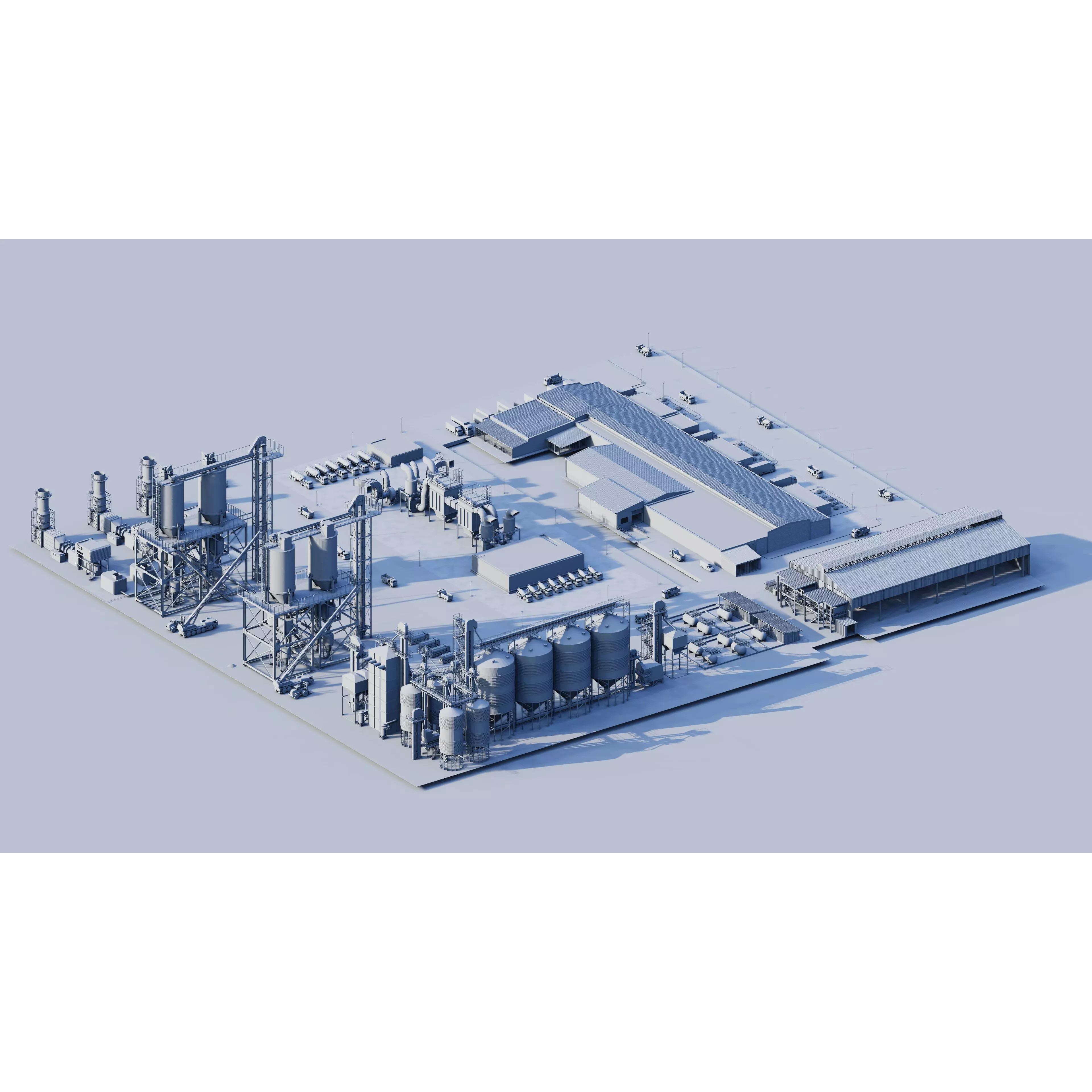 Industrial Factory - Low-Poly Game-Ready 3D Model - View 14