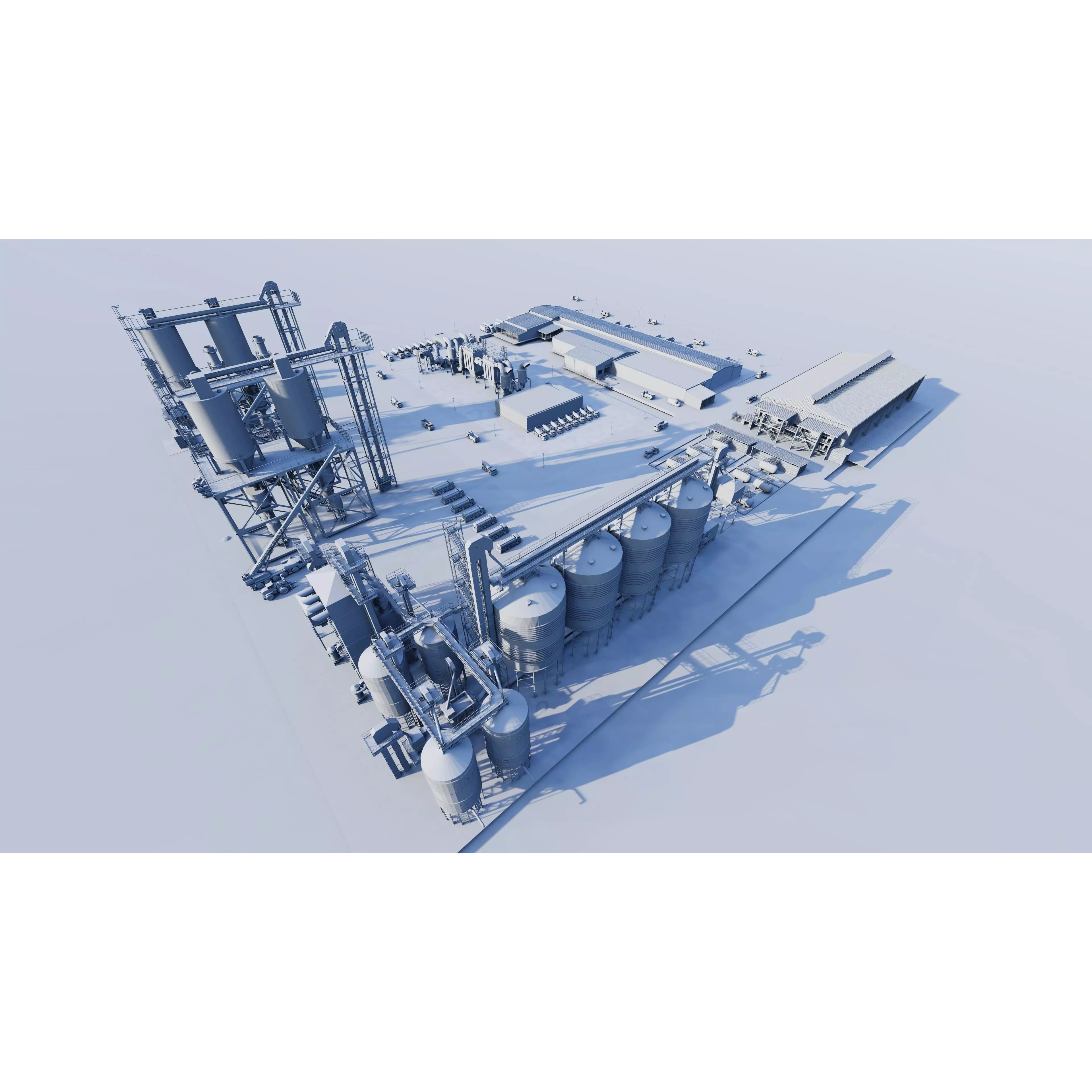 Industrial Factory - Low-Poly Game-Ready 3D Model - View 15