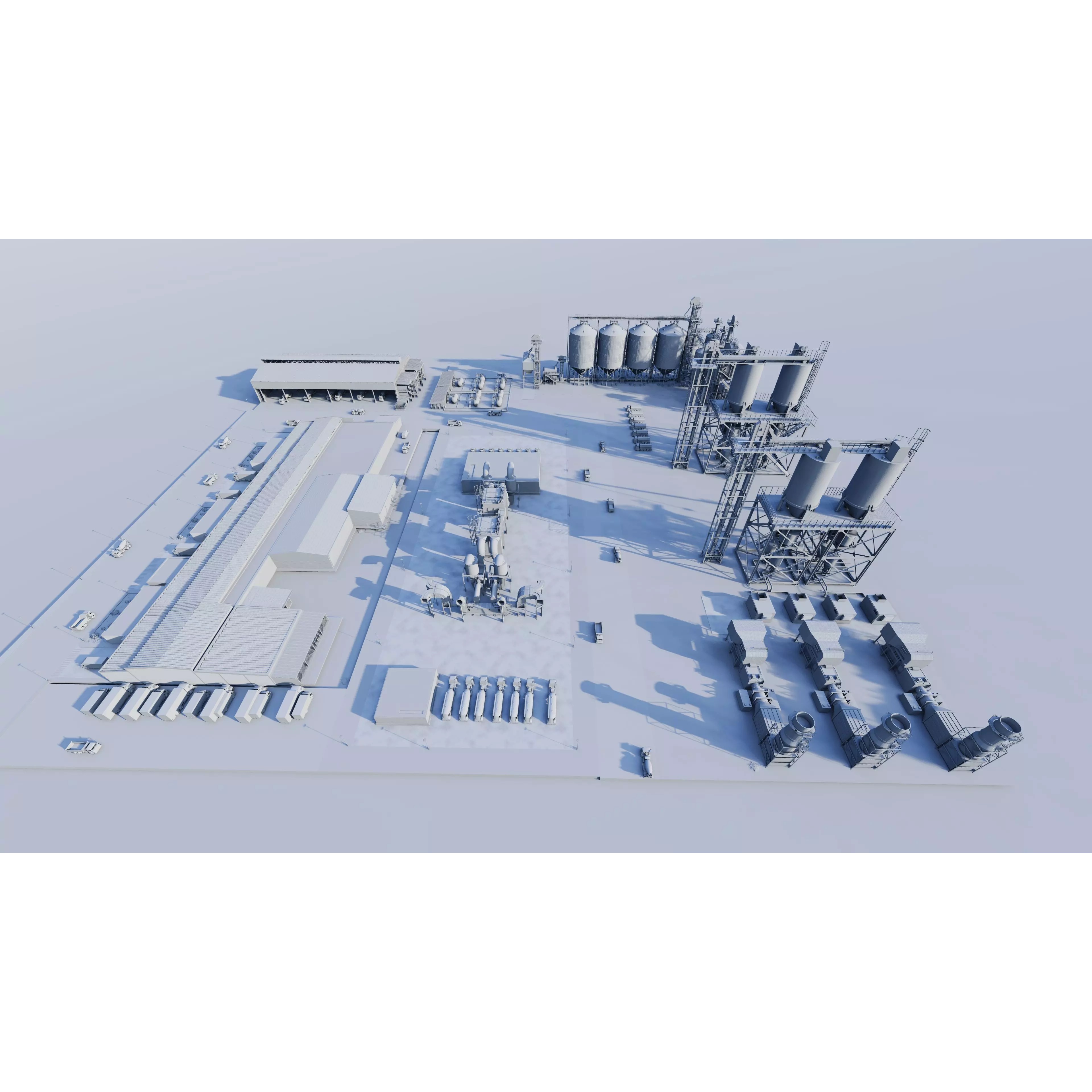 Industrial Factory - Low-Poly Game-Ready 3D Model - View 16