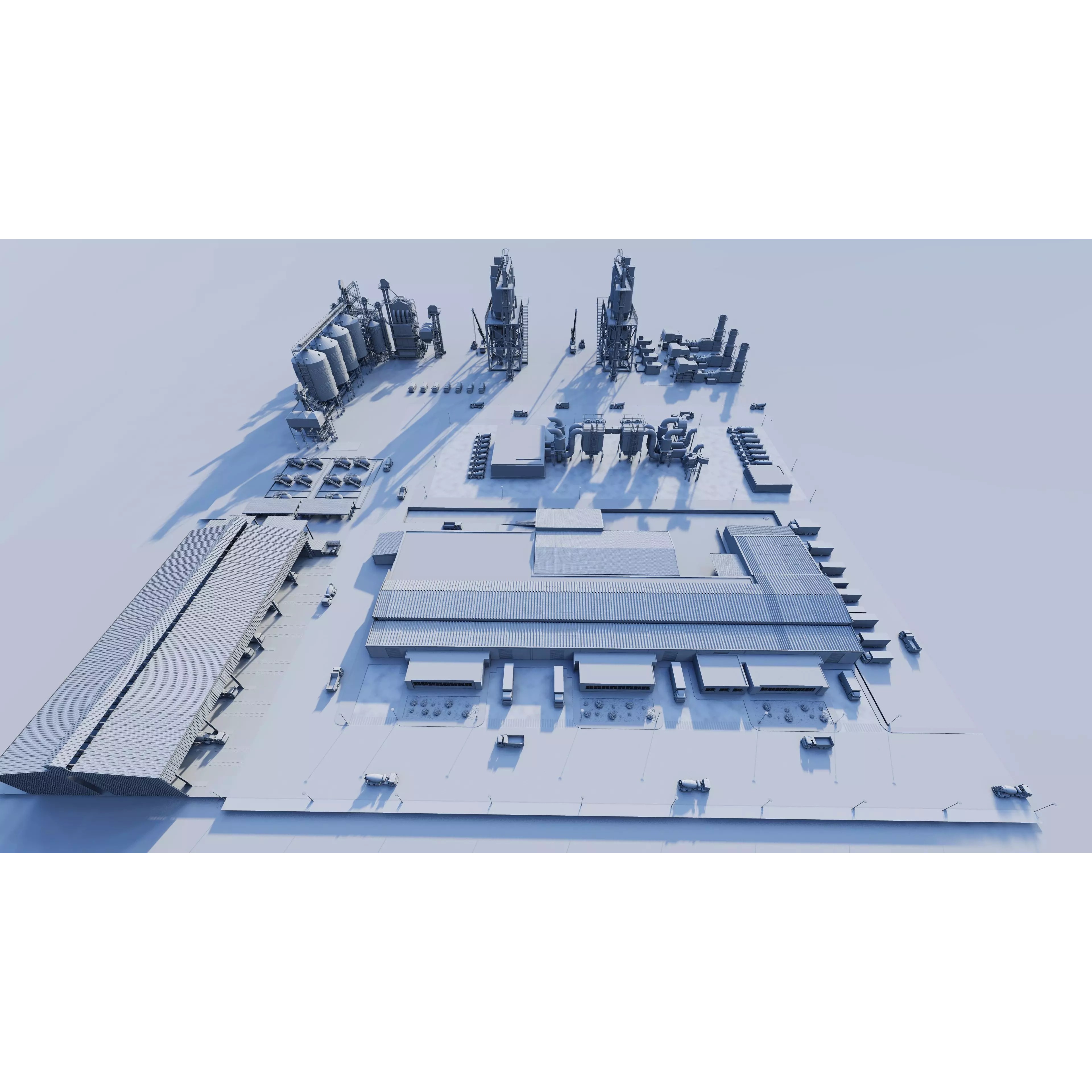 Industrial Factory - Low-Poly Game-Ready 3D Model - View 17
