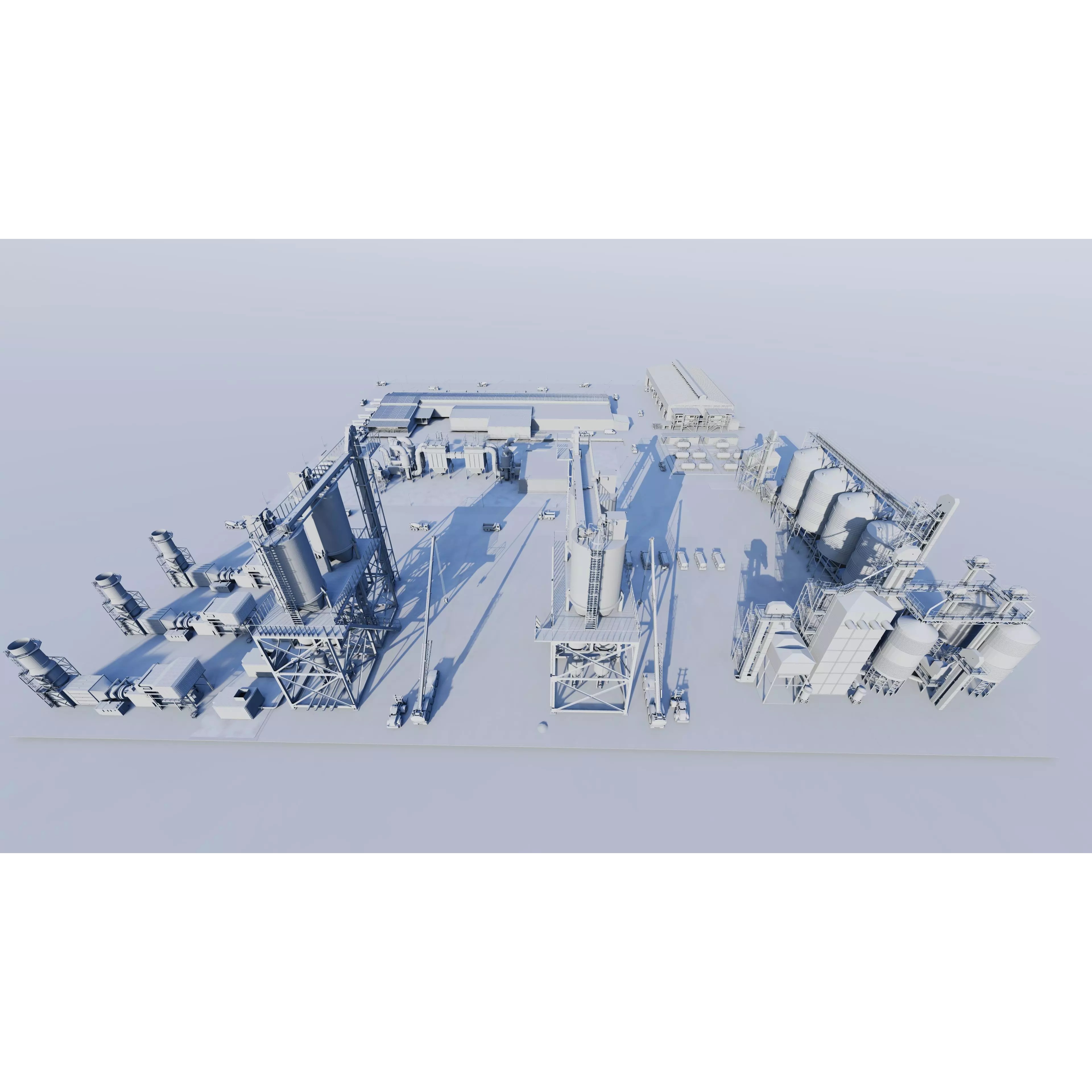 Industrial Factory - Low-Poly Game-Ready 3D Model - View 18