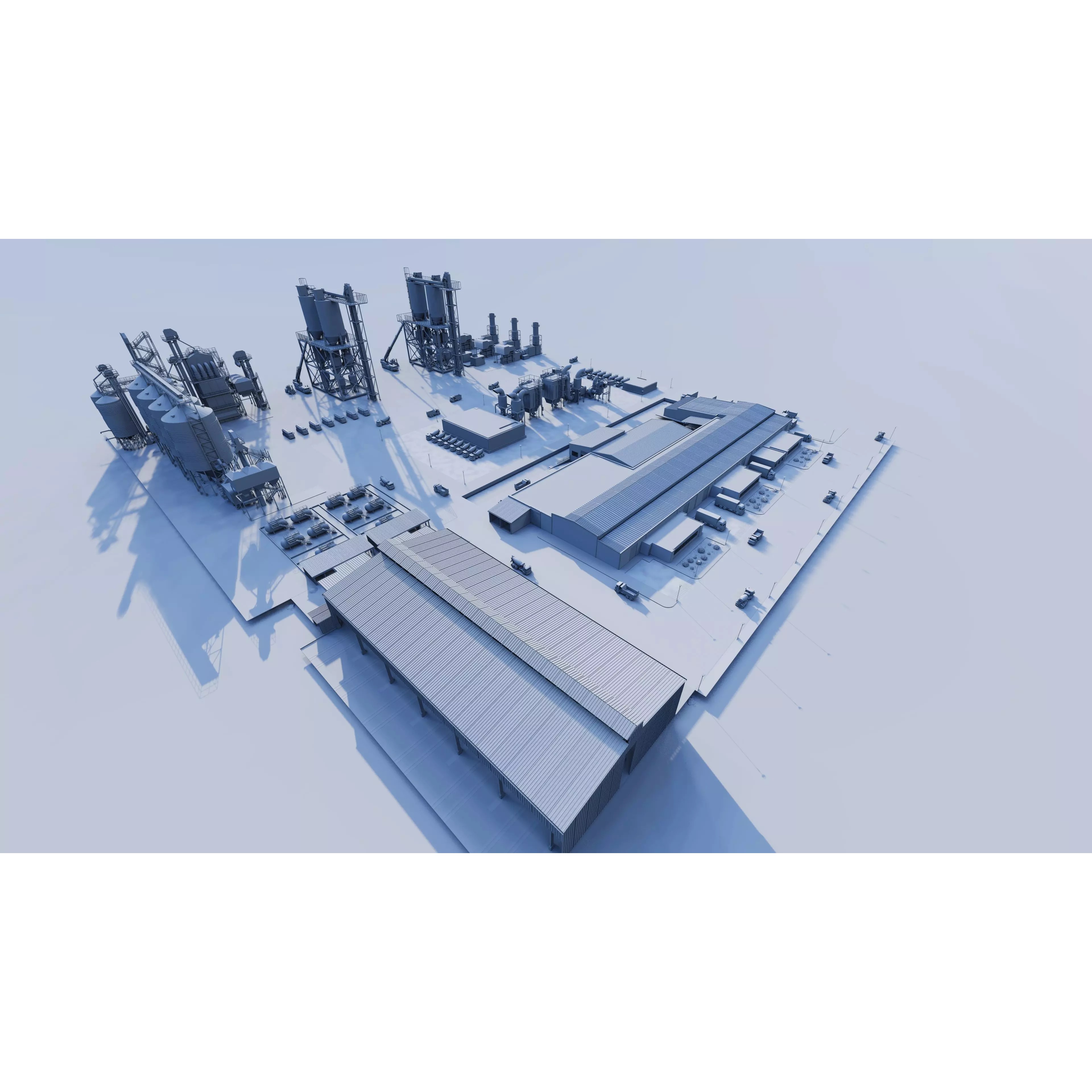 Industrial Factory - Low-Poly Game-Ready 3D Model - View 20