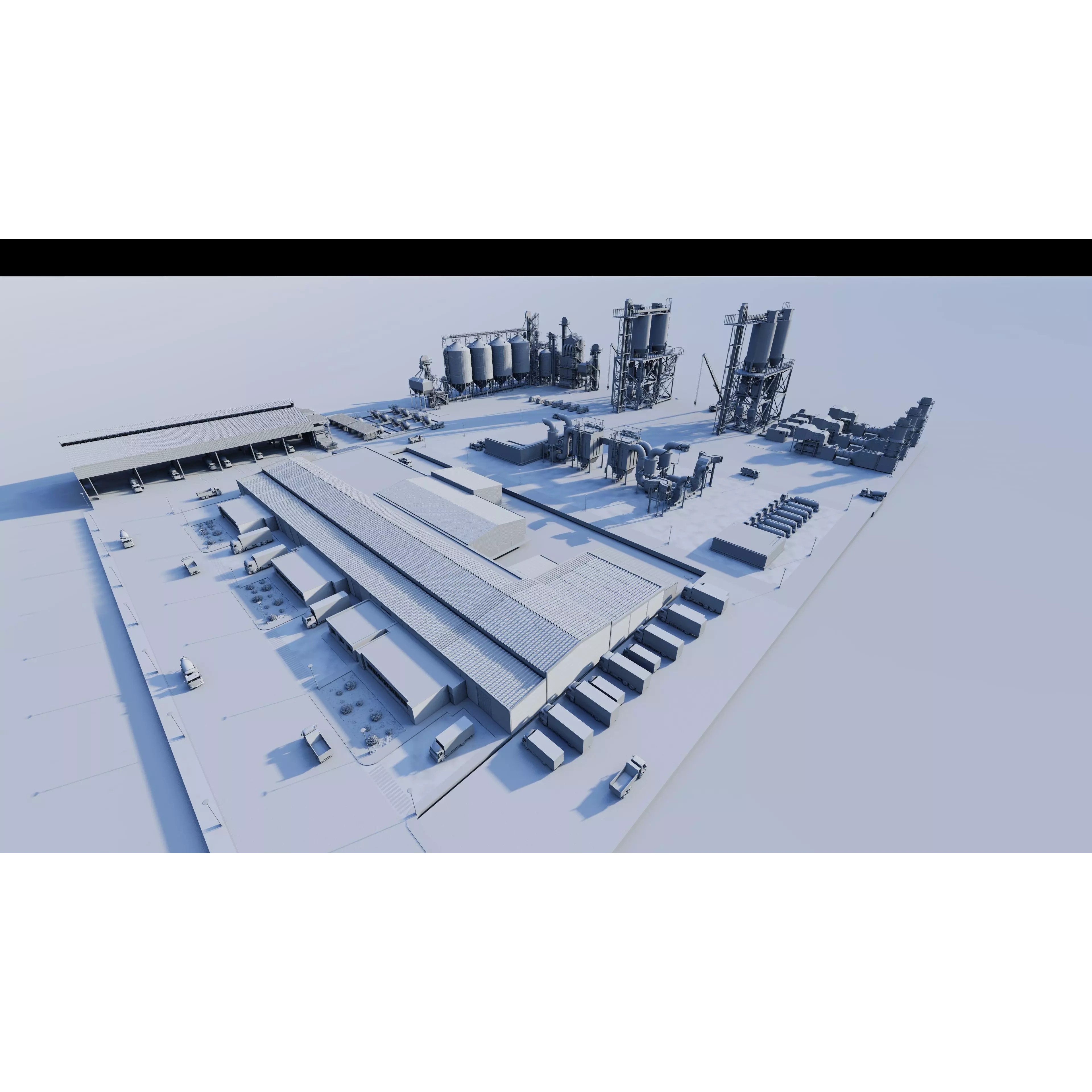 Industrial Factory - Low-Poly Game-Ready 3D Model - View 21