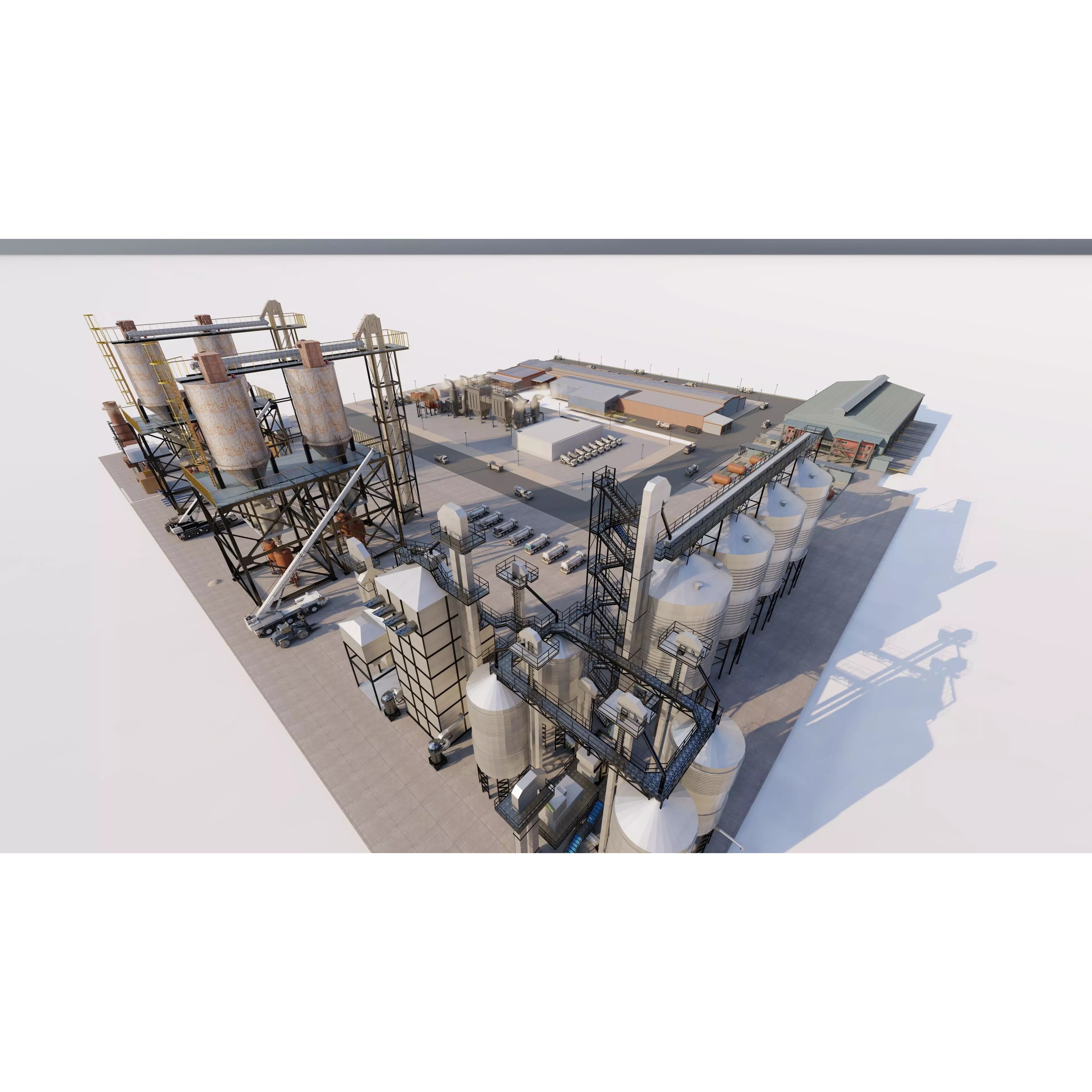 Industrial Factory - Low-Poly Game-Ready 3D Model - View 23