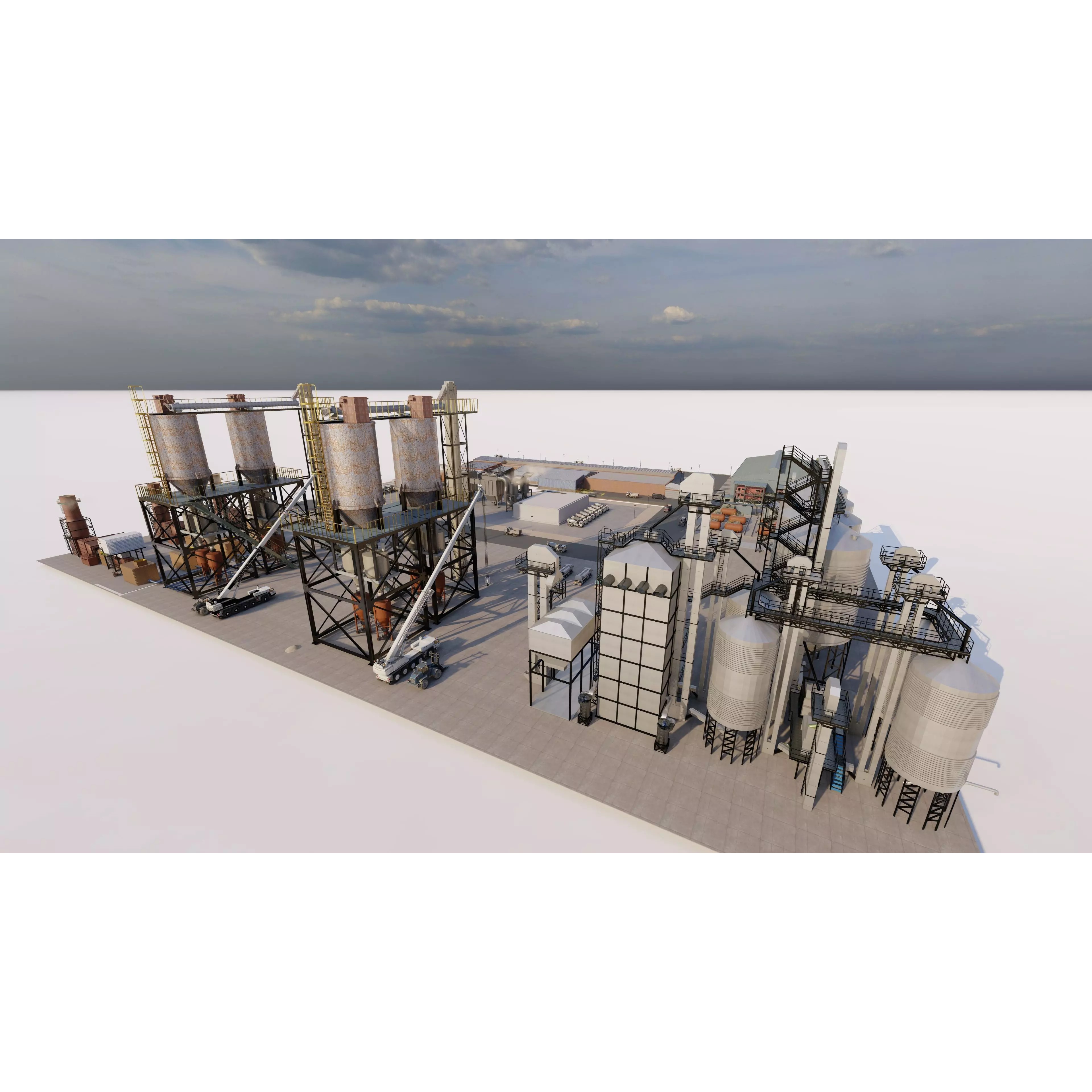 Industrial Factory - Low-Poly Game-Ready 3D Model - View 25