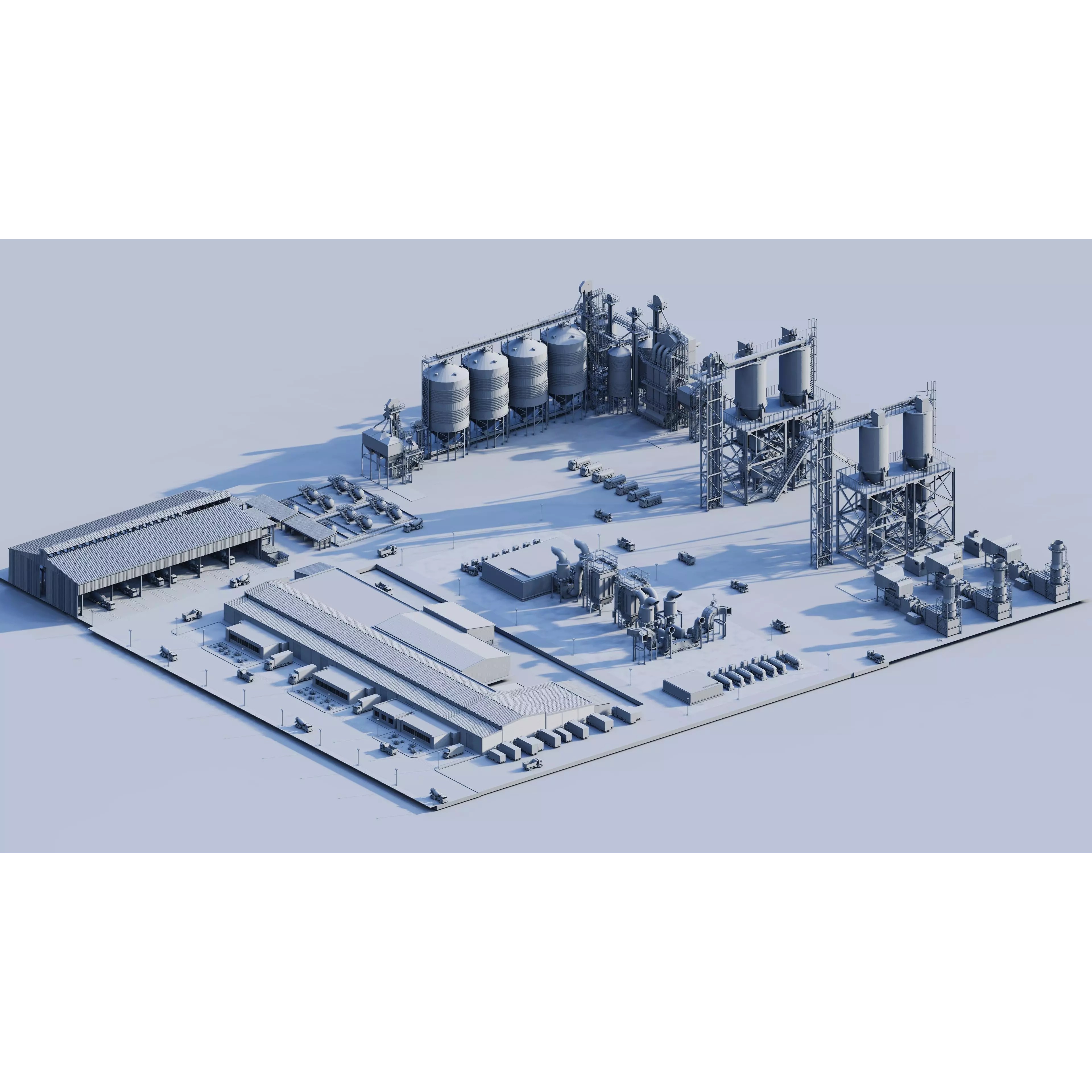 Industrial Factory - Low-Poly Game-Ready 3D Model - View 27
