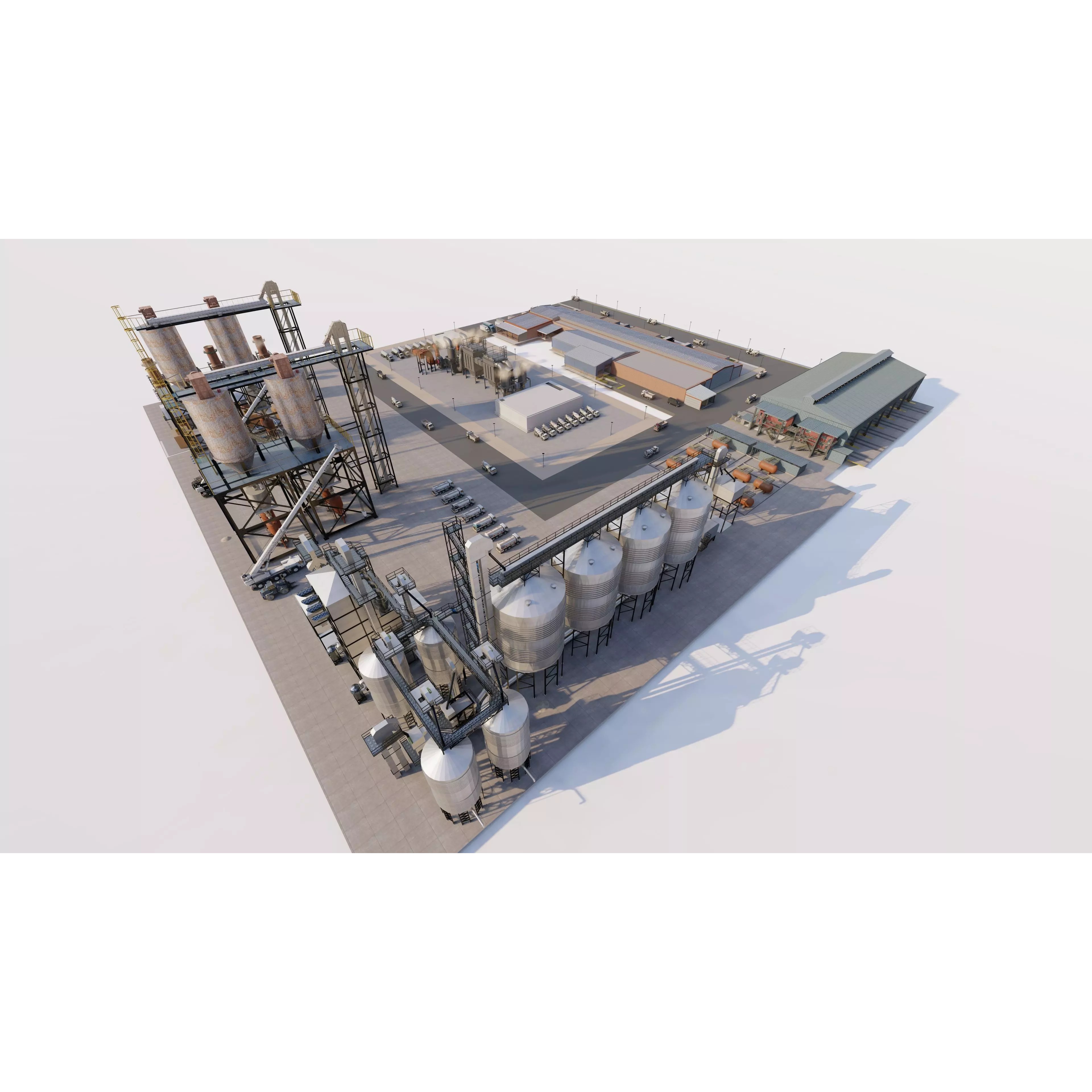 Industrial Factory - Low-Poly Game-Ready 3D Model - View 7