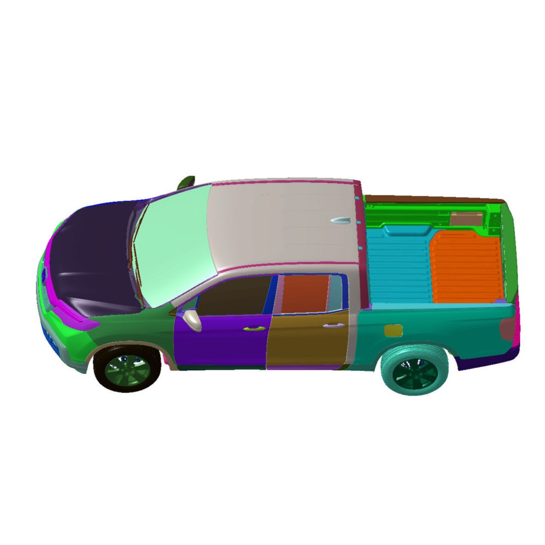Honda Ridgeline 2017 3D Model – High Detail Scanned Vehicle, STL - View 4
