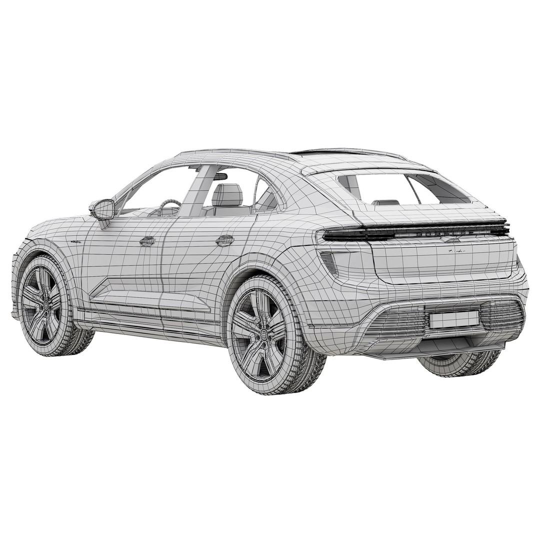 Porsche Macan Turbo Electric 3D Model – High Poly Game Asset, FBX, OBJ - View 17