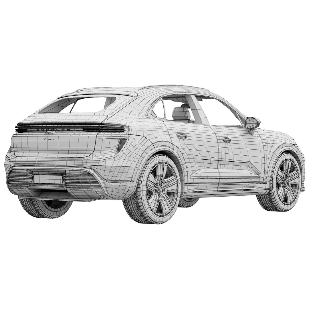 Porsche Macan Turbo Electric 3D Model – High Poly Game Asset, FBX, OBJ - View 18