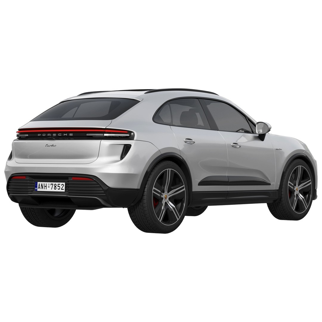 Porsche Macan Turbo Electric 3D Model – High Poly Game Asset, FBX, OBJ - View 5