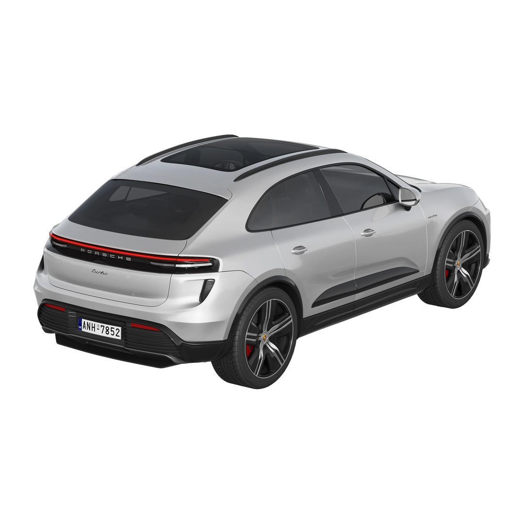 Porsche Macan Turbo Electric 3D Model – High Poly Game Asset, FBX, OBJ - View 6