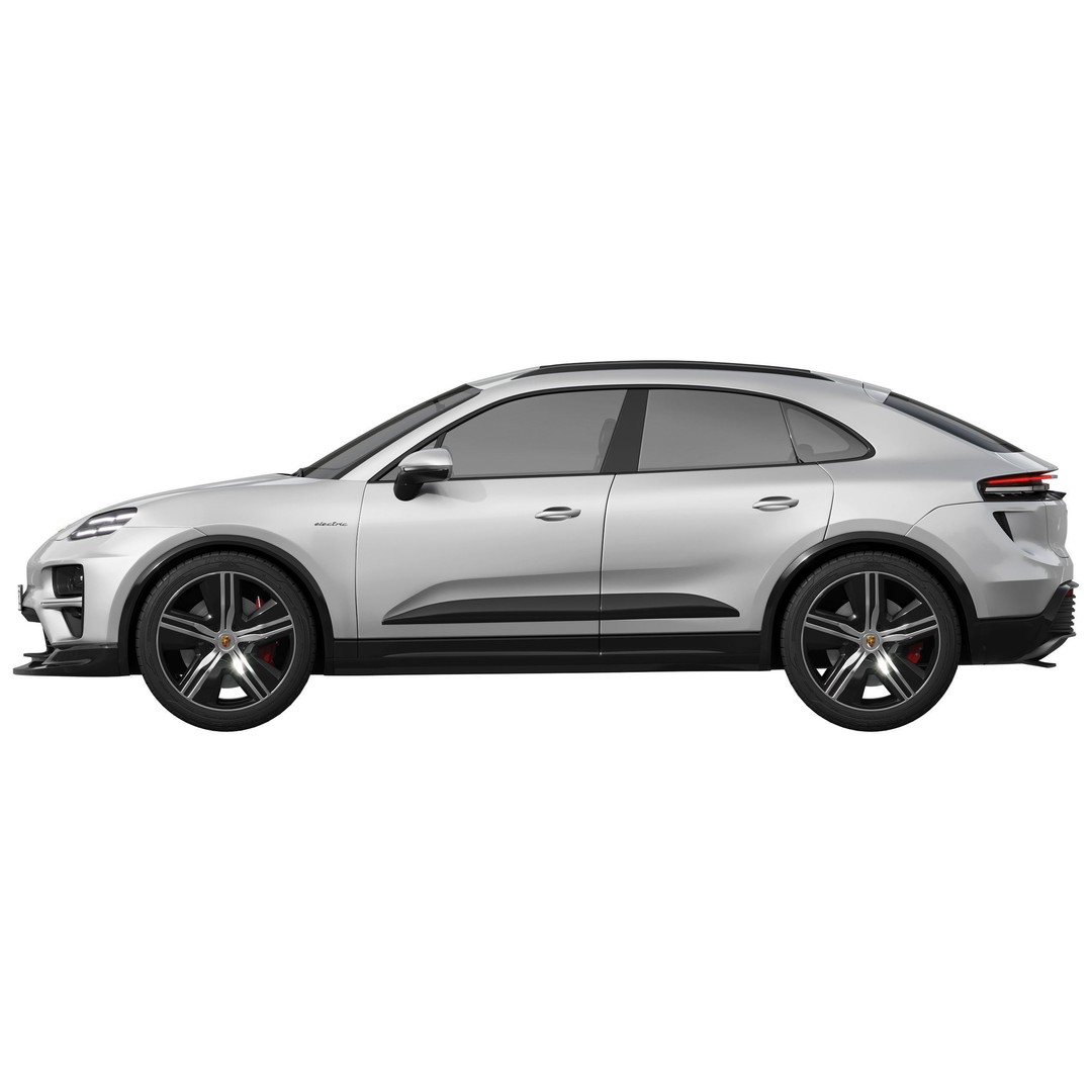 Porsche Macan Turbo Electric 3D Model – High Poly Game Asset, FBX, OBJ - View 7