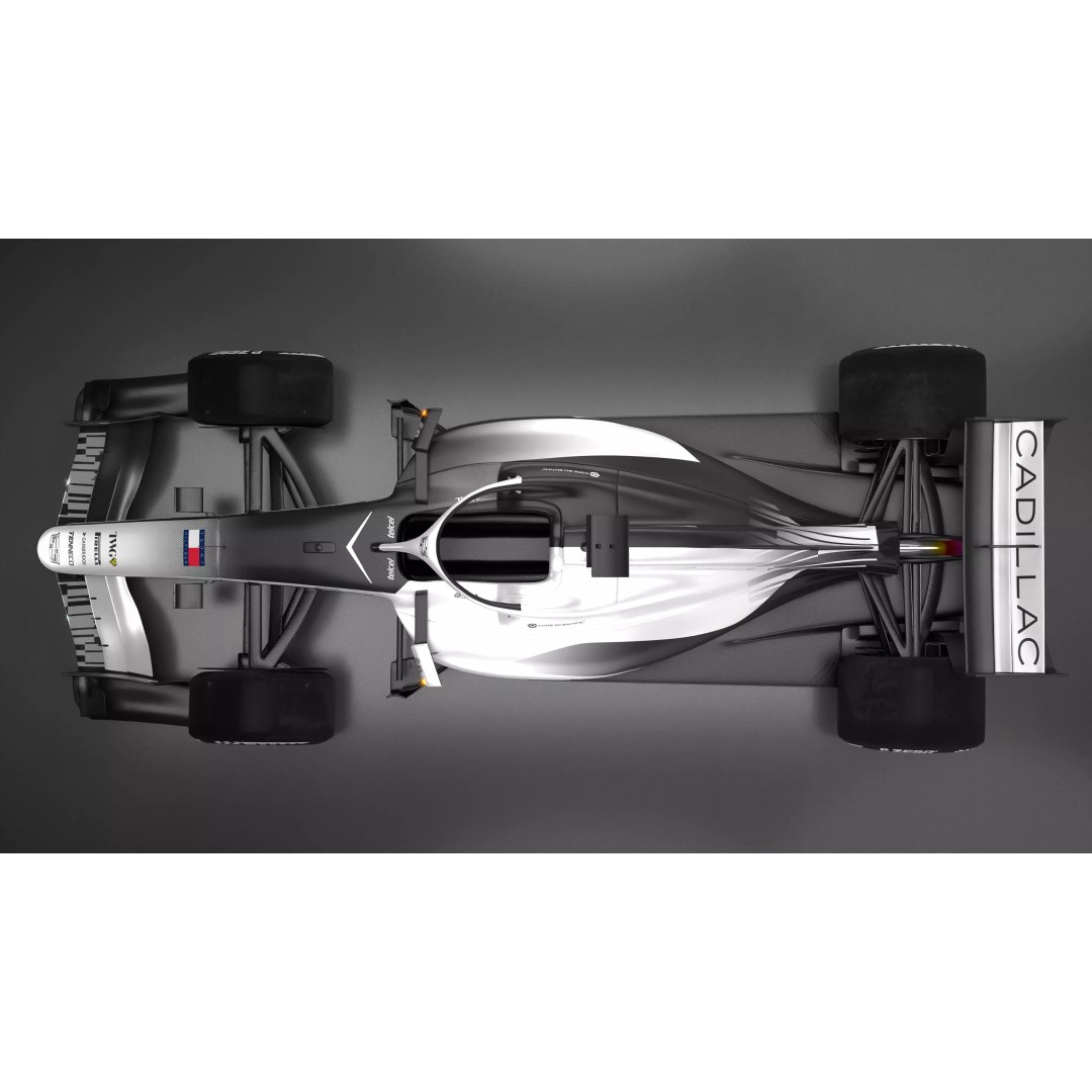 2026 Cadillac F1 3D Model – Low Poly Racing Car with PBR Textures - View 10