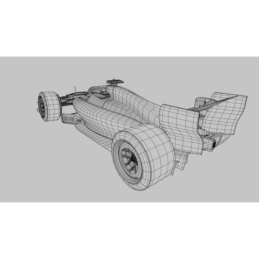 2026 Cadillac F1 3D Model – Low Poly Racing Car with PBR Textures - View 15
