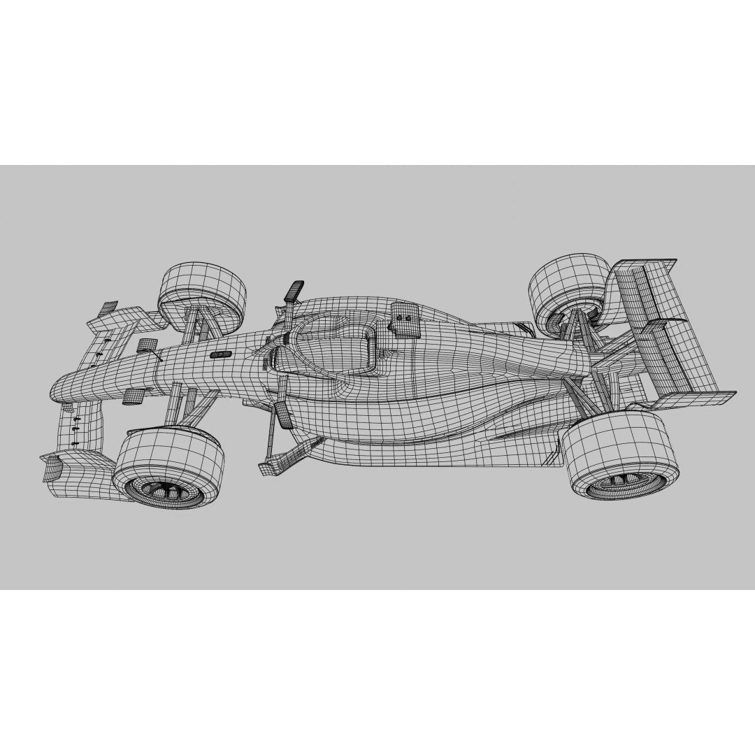 2026 Cadillac F1 3D Model – Low Poly Racing Car with PBR Textures - View 16